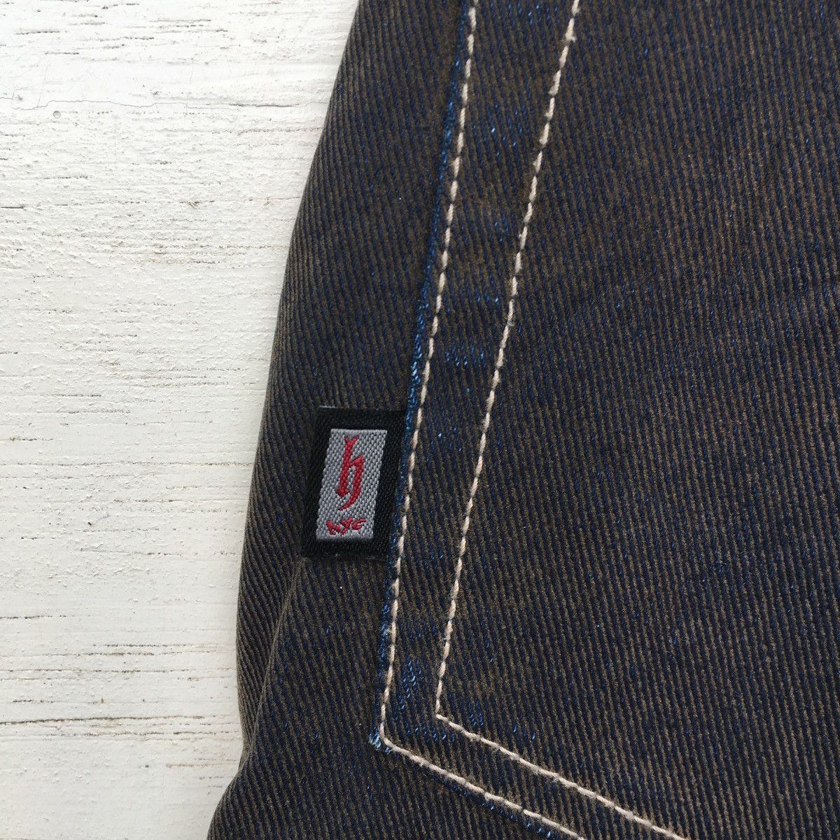 Japanese Brand × Vintage Crazy Vintage Dj Honda Denim Two Tones Jeans Size US 30 / EU 46 - 15 Thumbnail