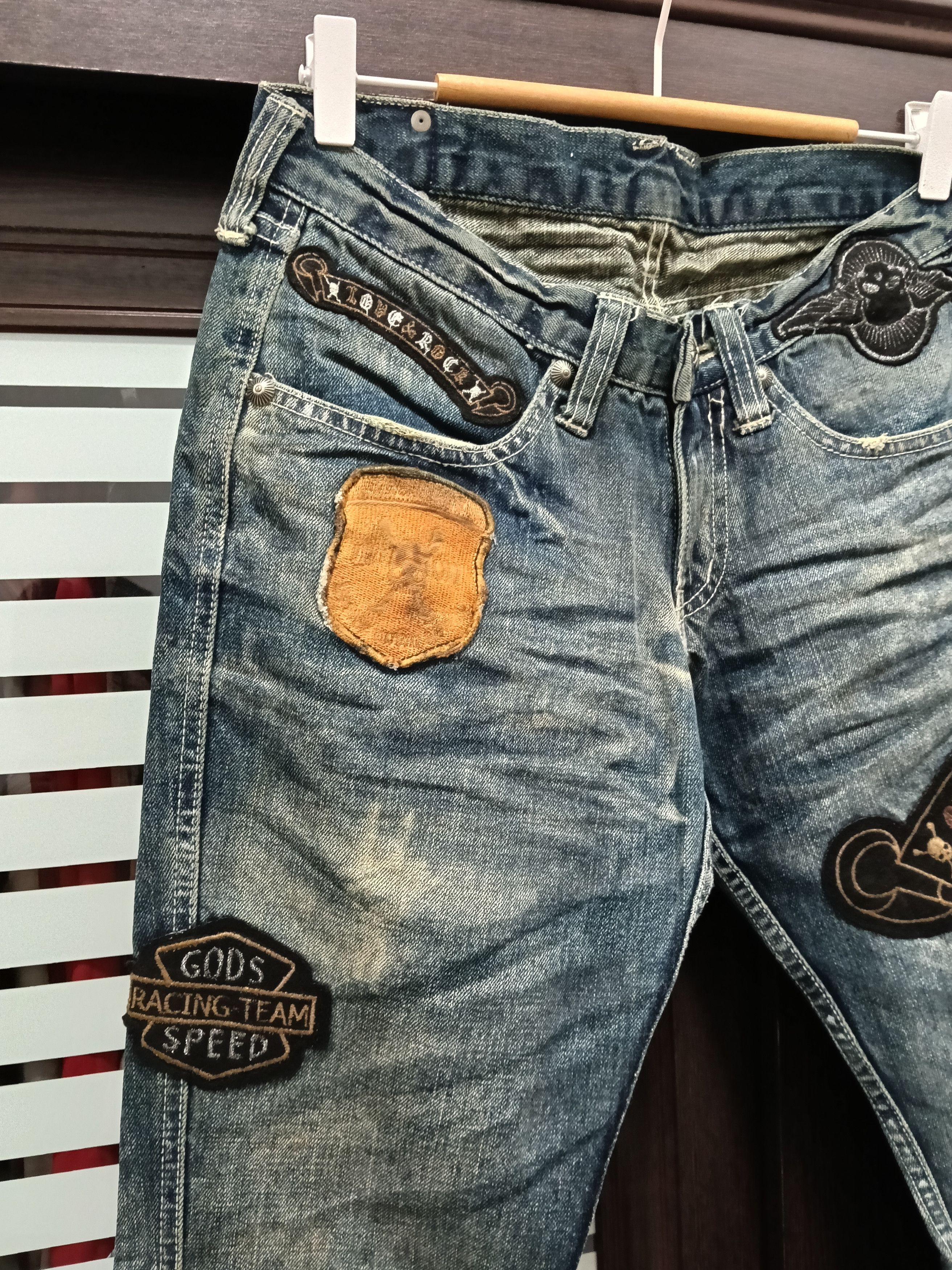 Le Grande Bleu (L.G.B.) 💥Flared Bootcut Trim.Co.Ltd Rock & Love Japanese Denim💥 Size US 29 - 6 Thumbnail