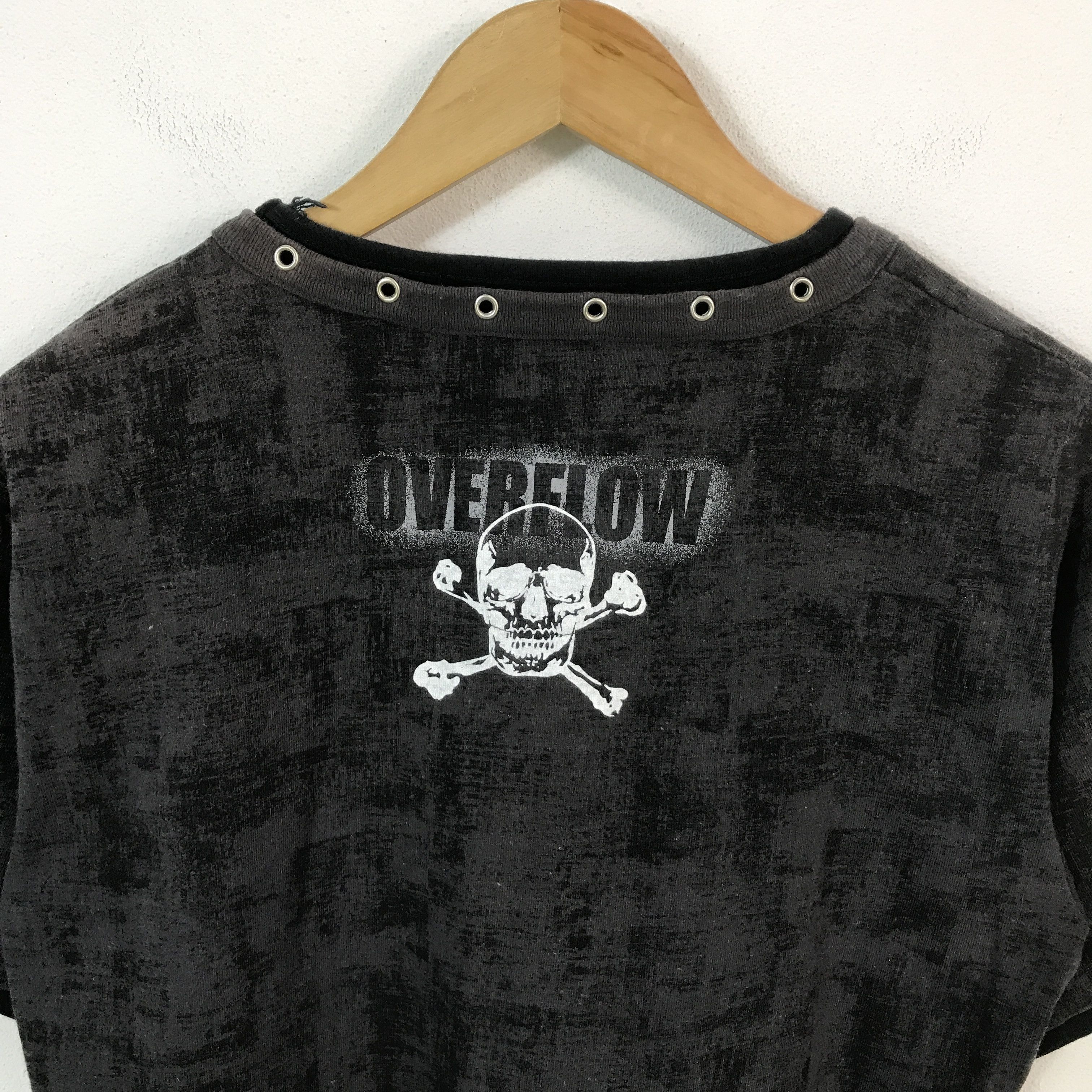 Japanese Brand japan overflow skull punk tshirts Size US L / EU 52-54 / 3 - 4 Thumbnail