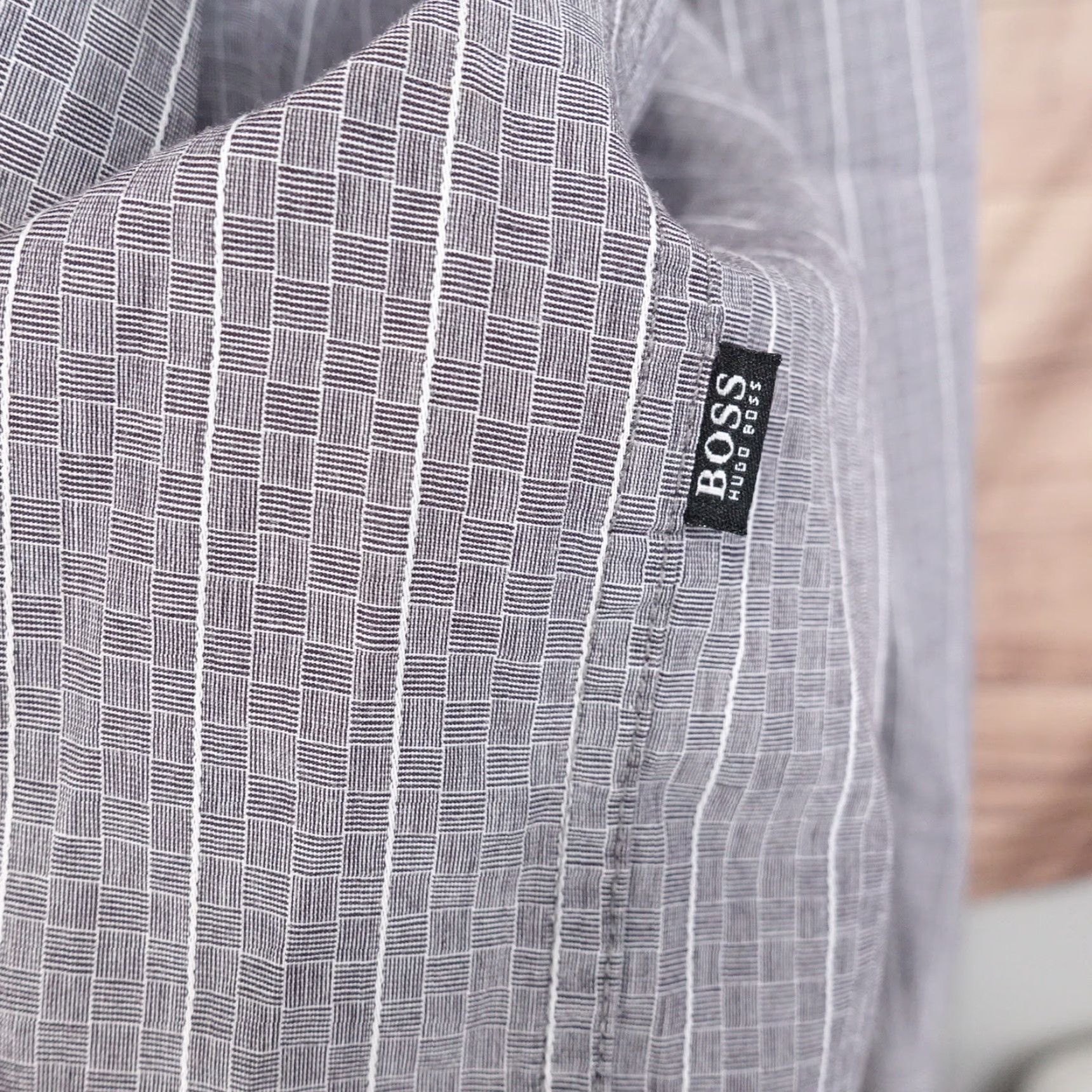 Hugo Boss HUGO BOSS Grey Check Long Sleeve Button-Up Shirt Men’s 2XL Size US XXL / EU 58 / 5 - 4 Thumbnail