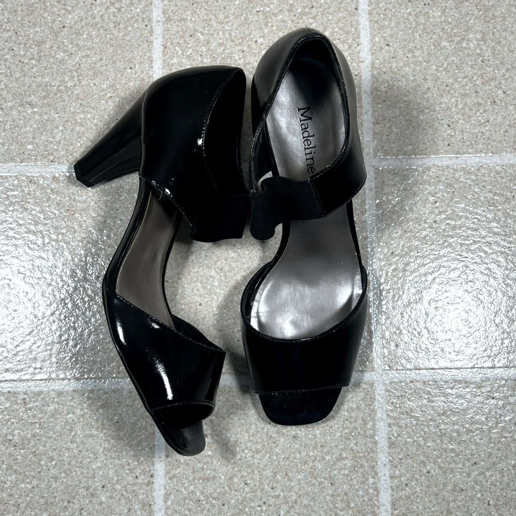 Vintage Madeline Slingback Heel Women Black Leather 7.5 Size US 8 / IT 38 - 2 Thumbnail
