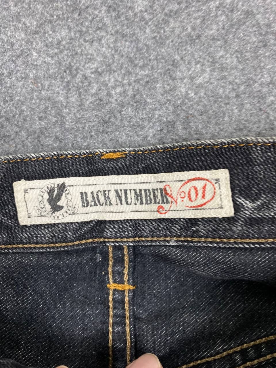 Japanese Brand back number japanese brand distressed denim nice design Size US 29 - 13 Thumbnail