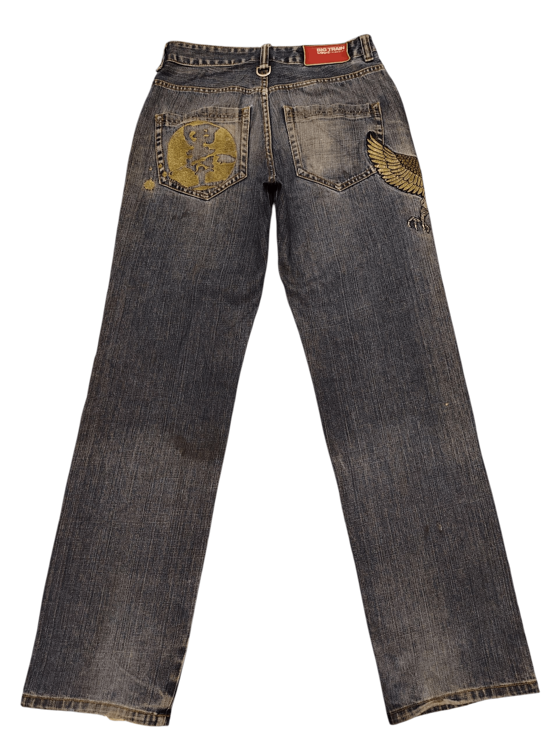 Samurai Jeans Japanese Osaka Big Train Embroidery Eagle Jeans Size US 28 / EU 44 - 2 Thumbnail