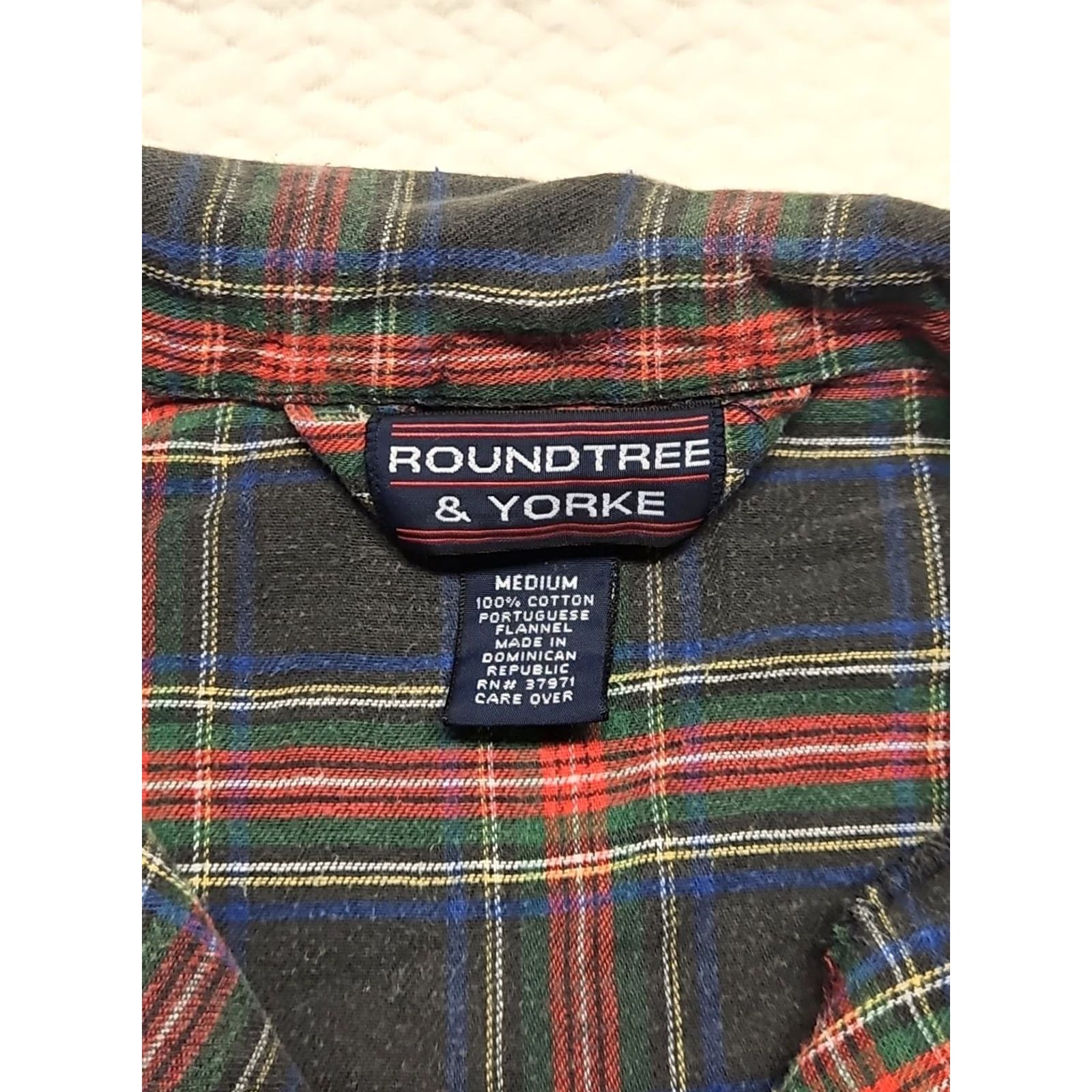 Roundtree & Yorke Roundtree & Yorke men’s Med 100% Cotton Multicolor Plaid Comfy Everyday Shirt | Button-Up | Long Sleeve | Regular Fit | Casual Holiday Mens Shirt Size US M / EU 48-50 / 2 - 2 Thumbnail