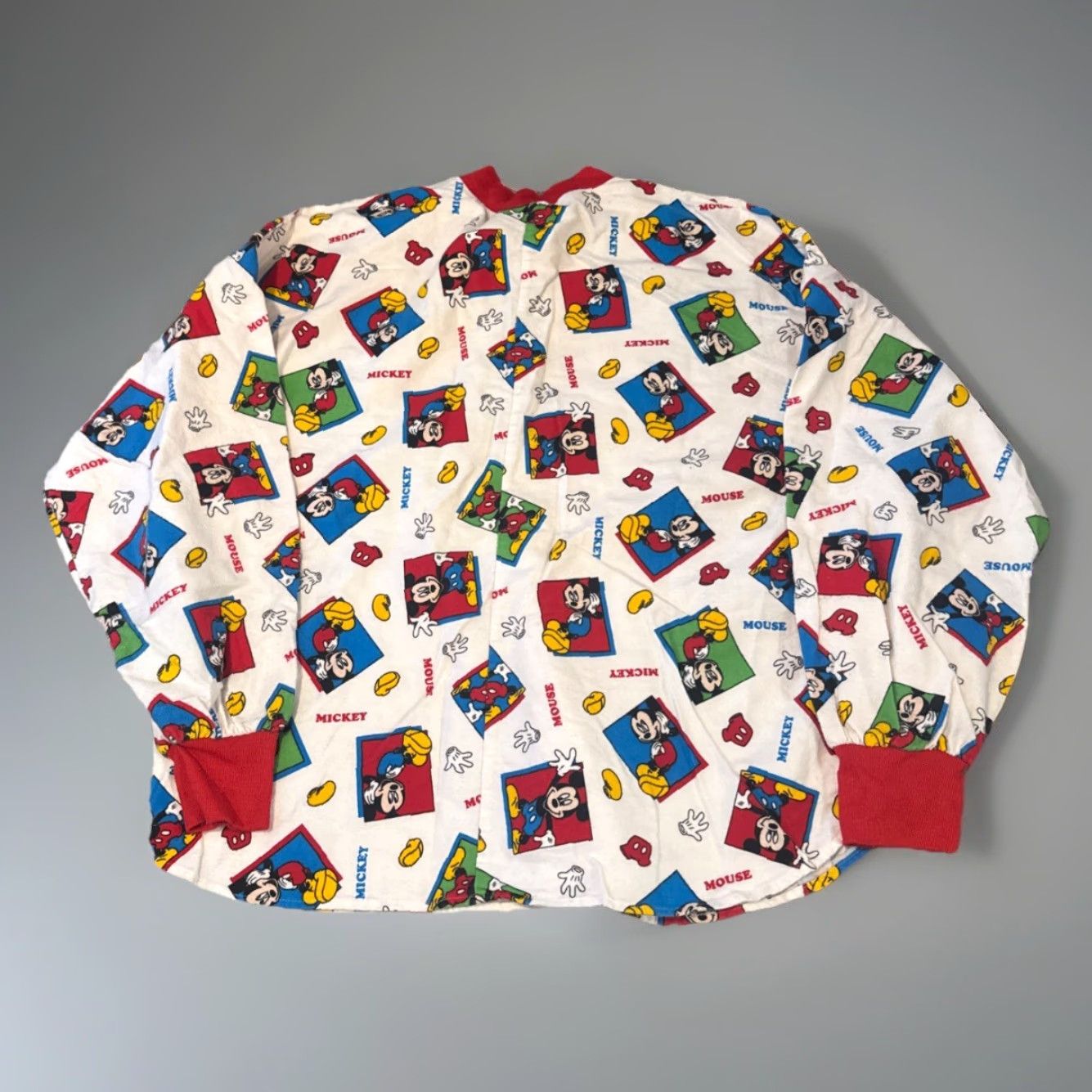 Disney VINTAGE Disney Mickey Unlimited All Over Print Pajamas Sleep Top + Pants Large Size L / US 10 / IT 46 - 3 Thumbnail