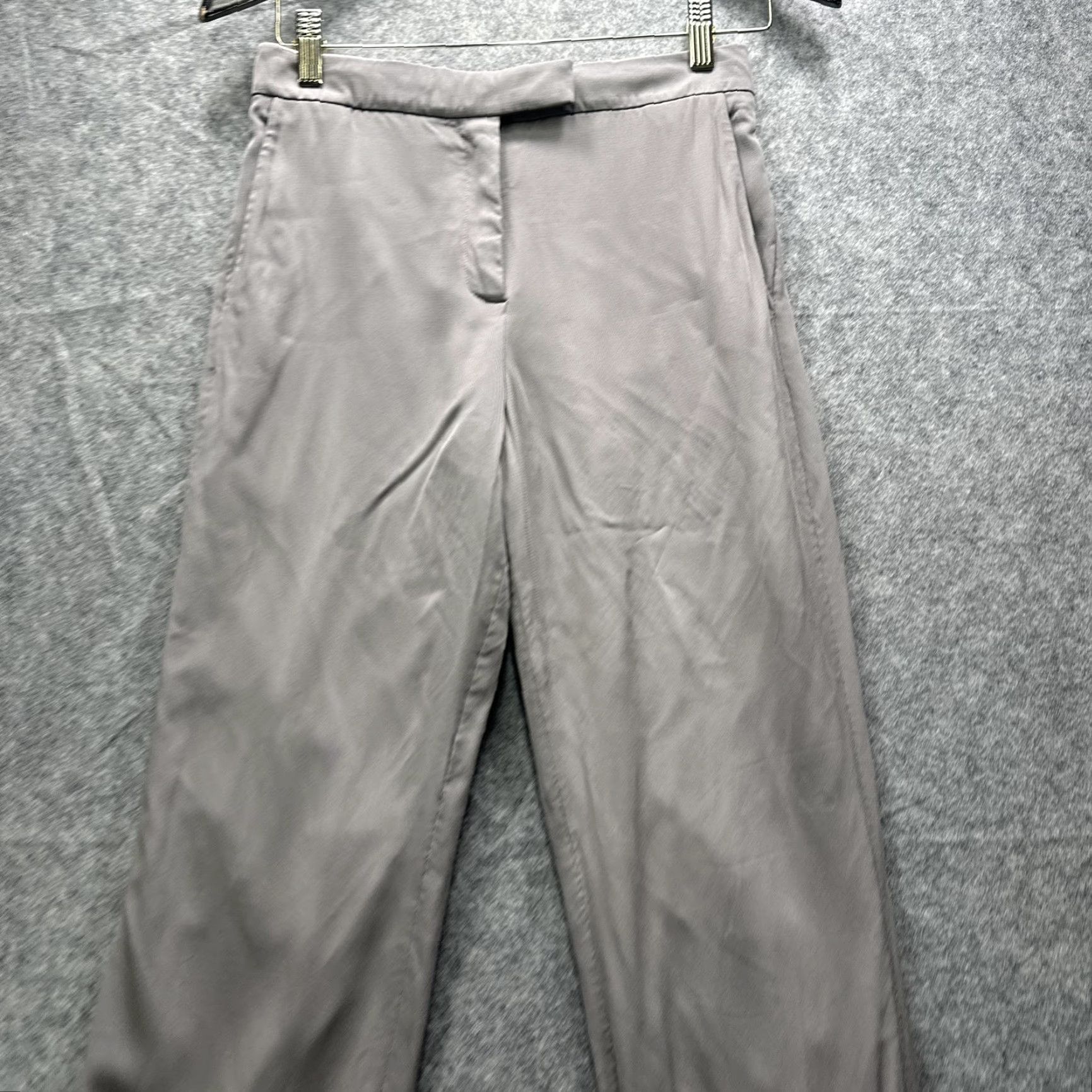 Reiss Reiss Karmine Pants Womens 2 Gray Straight Leg Dress Trousers Lined Stretch Size 26" / US 2 / IT 38 - 6 Thumbnail