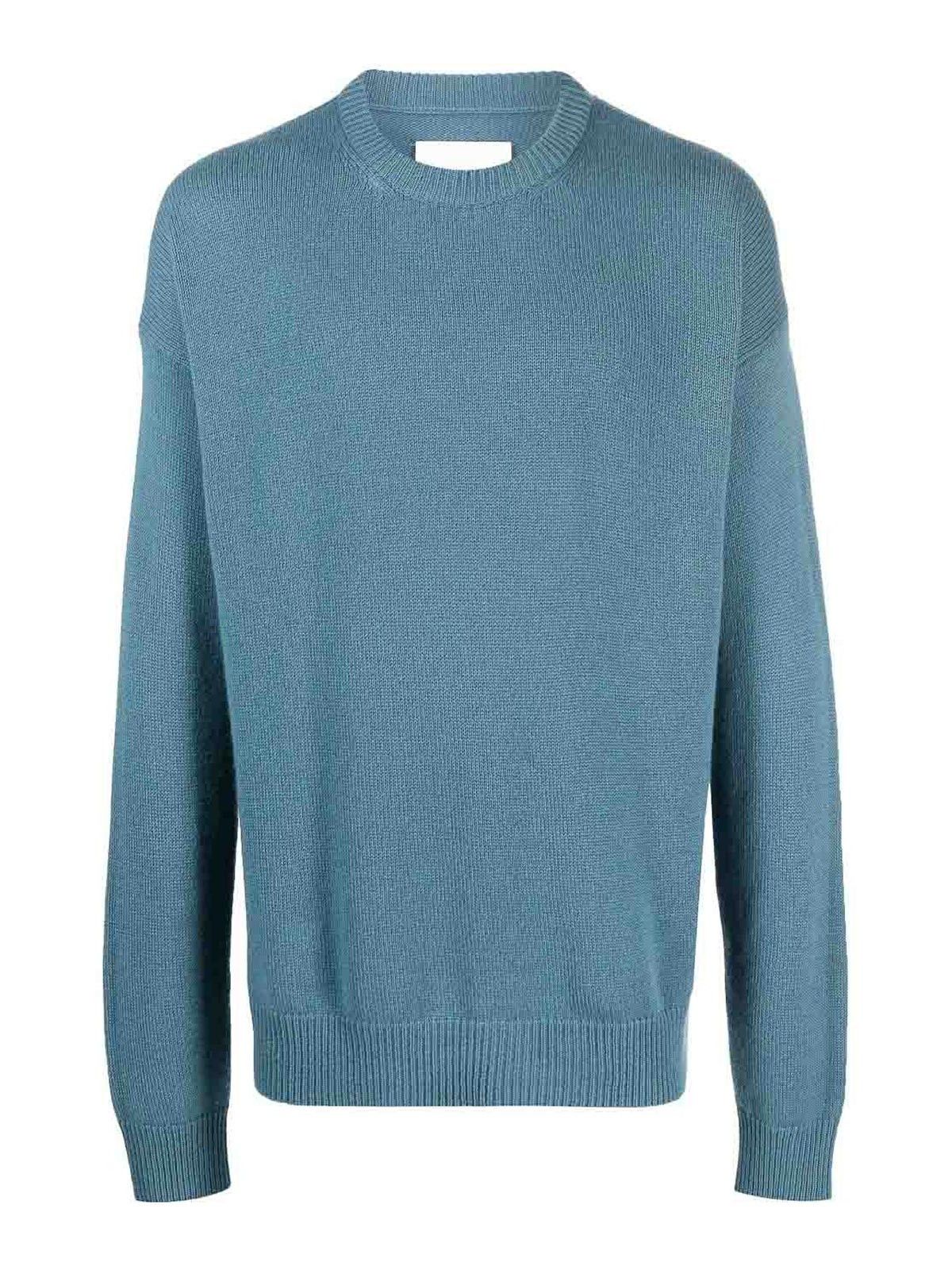 Jil Sander o1y1124 Crewneck Cashmere Blends Sweater in Blue Size US M / EU 48-50 / 2 - 1 Thumbnail
