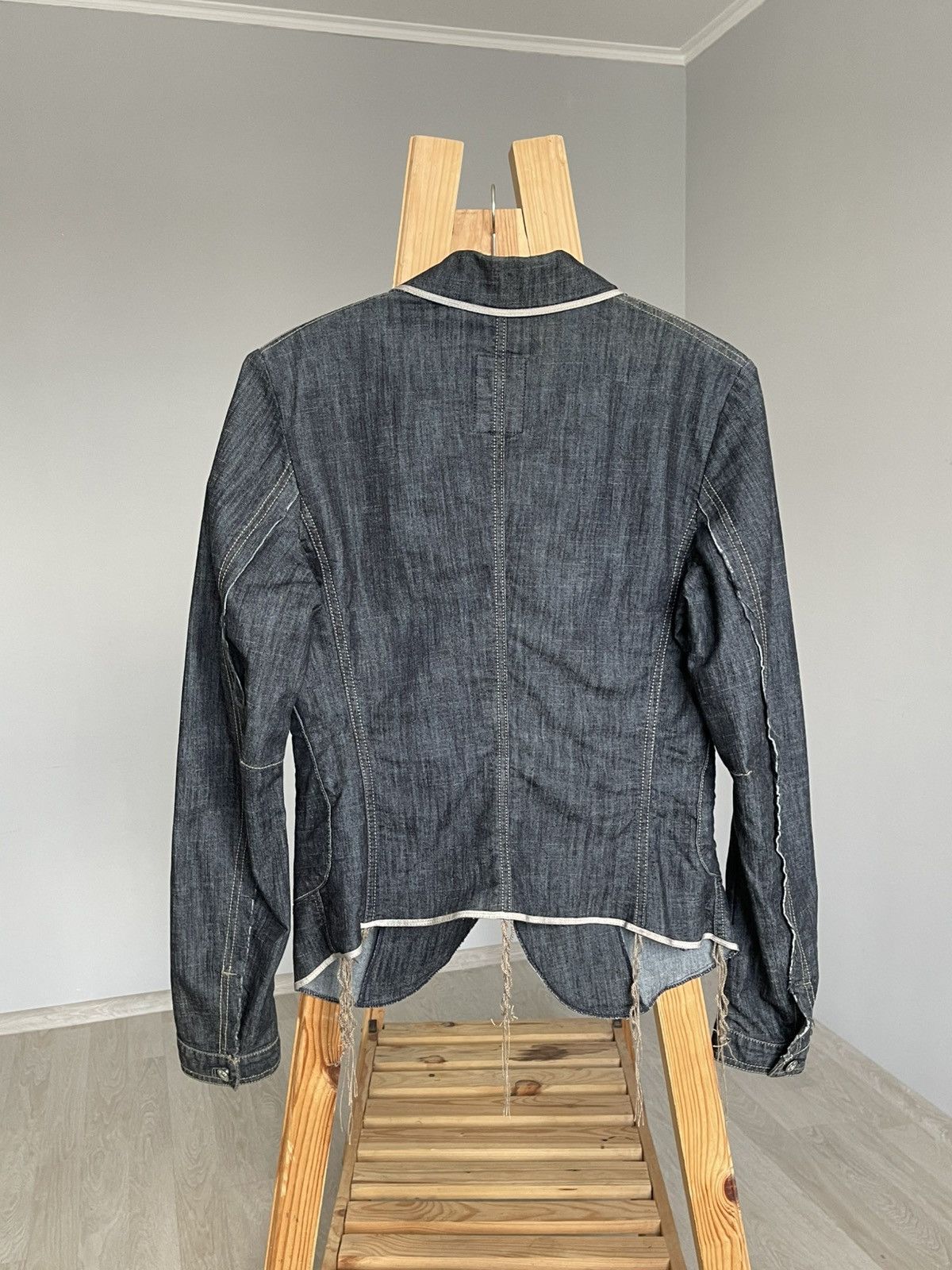 Marithe + Francois Girbaud Marithe Francois Girbaud Avant Garde Denim Blazer Jacket Size M / US 6-8 / IT 42-44 - 8 Thumbnail