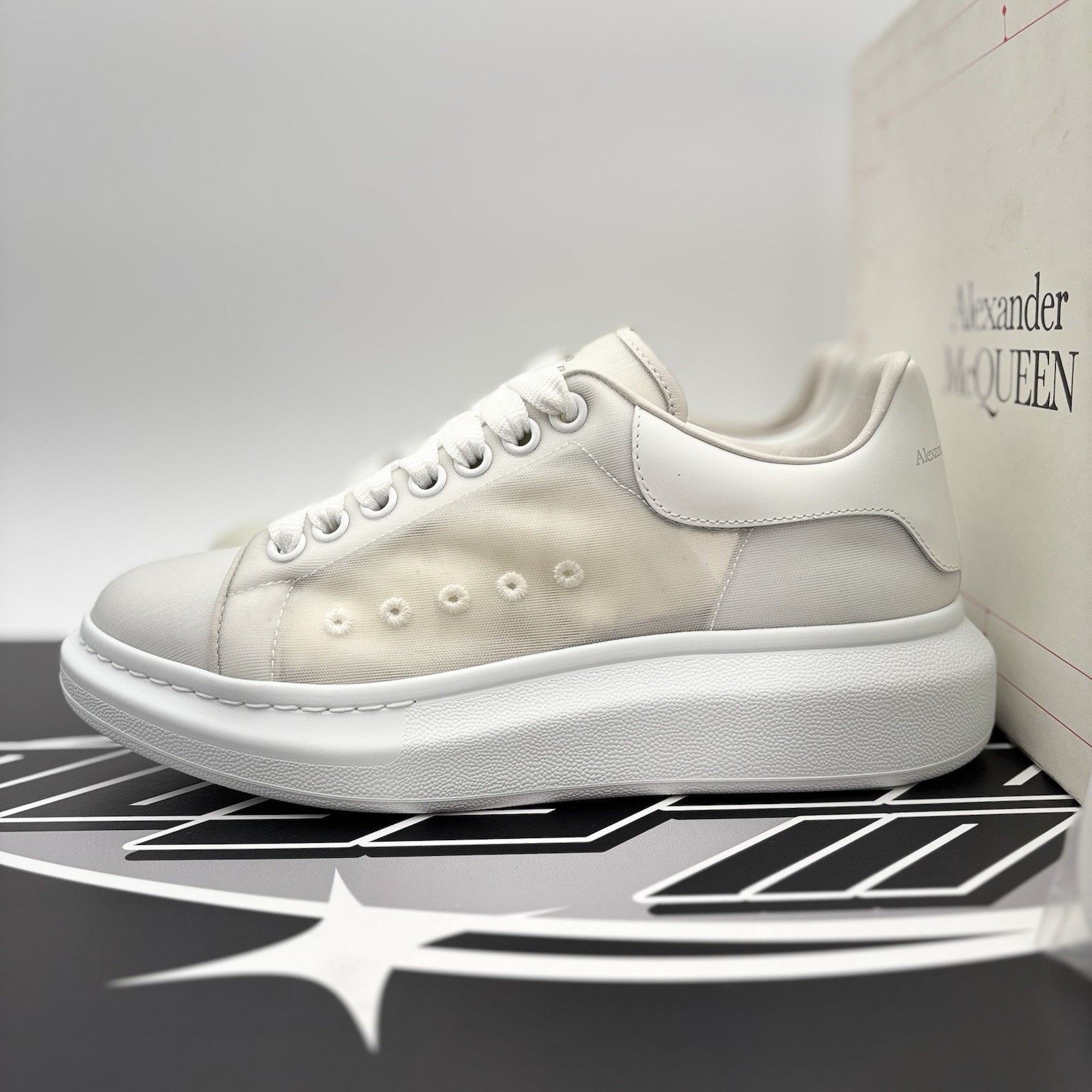 Alexander McQueen ‘ White Transparent ‘ EXCELLENT CONDITION