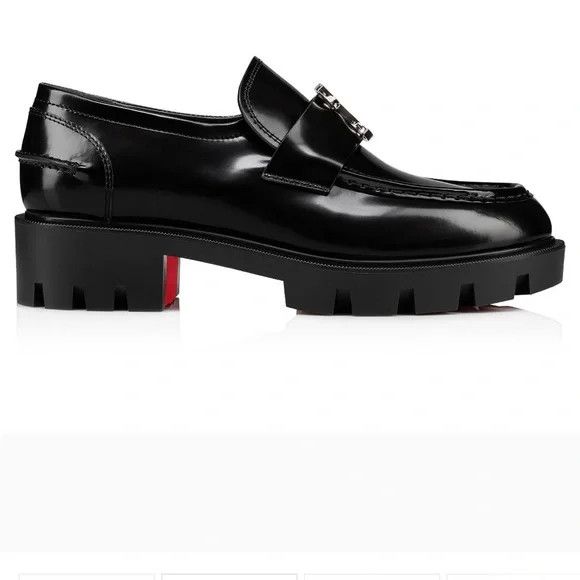 Christian Louboutin oc11z0126 CL Moc Lug in Black Size US 7 / IT 37 - 3 Thumbnail