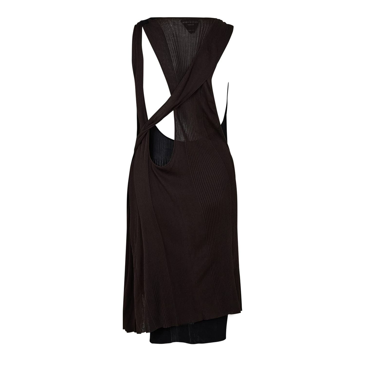 Bottega Veneta Bottega Veneta Sheer Scoop Neck Midi Slip Dress in Black Size M / US 6-8 / IT 42-44 - 2 Thumbnail