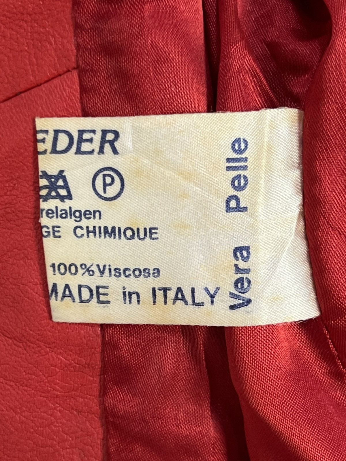 Vintage Vintage Maffei Italy Red Leather Jacket Size M / US 6-8 / IT 42-44 - 9 Thumbnail