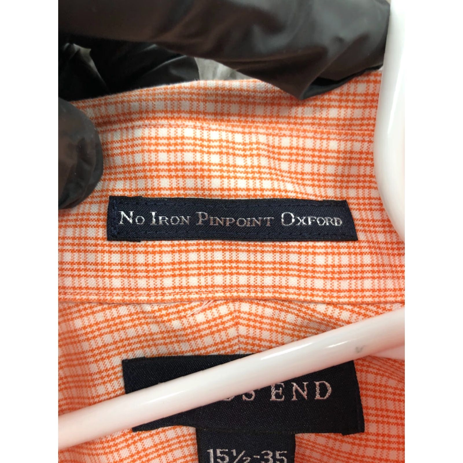 Lands' End Lands' End Shirt Mens 15.5 Orange Plaid Button-Down Long Sleeve Collar Vintage No Size US L / EU 52-54 / 3 - 7 Thumbnail