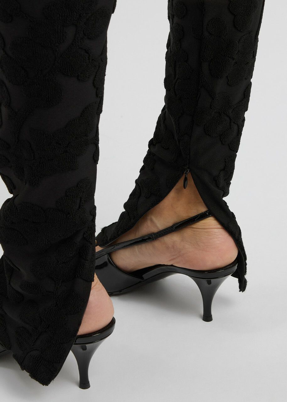 Balmain o1s1wg111025 Bouclé-jacquard Stretch-jersey Leggings Black Size 26" / US 2 / IT 38 - 5 Thumbnail
