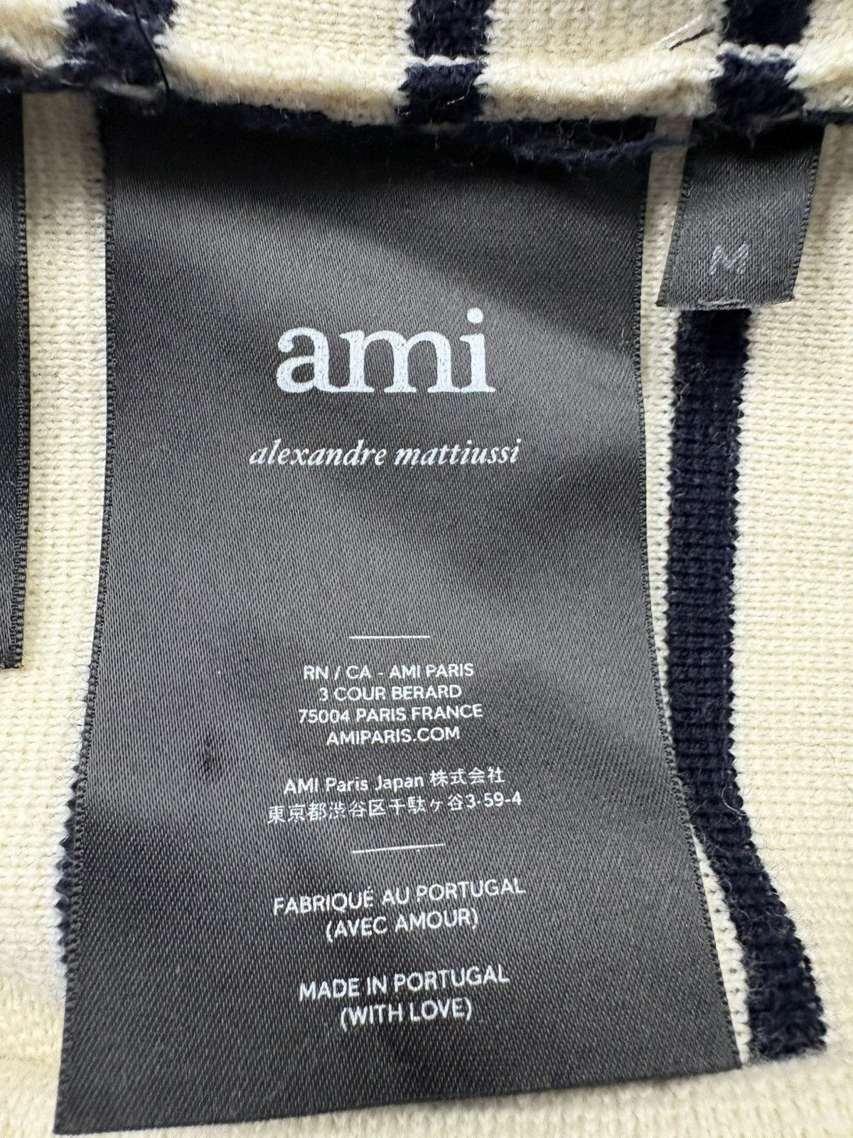 AMI AMI Merino Wool Striped Knit Sweater Button Shoulder Breton Size M / US 6-8 / IT 42-44 - 16 Thumbnail