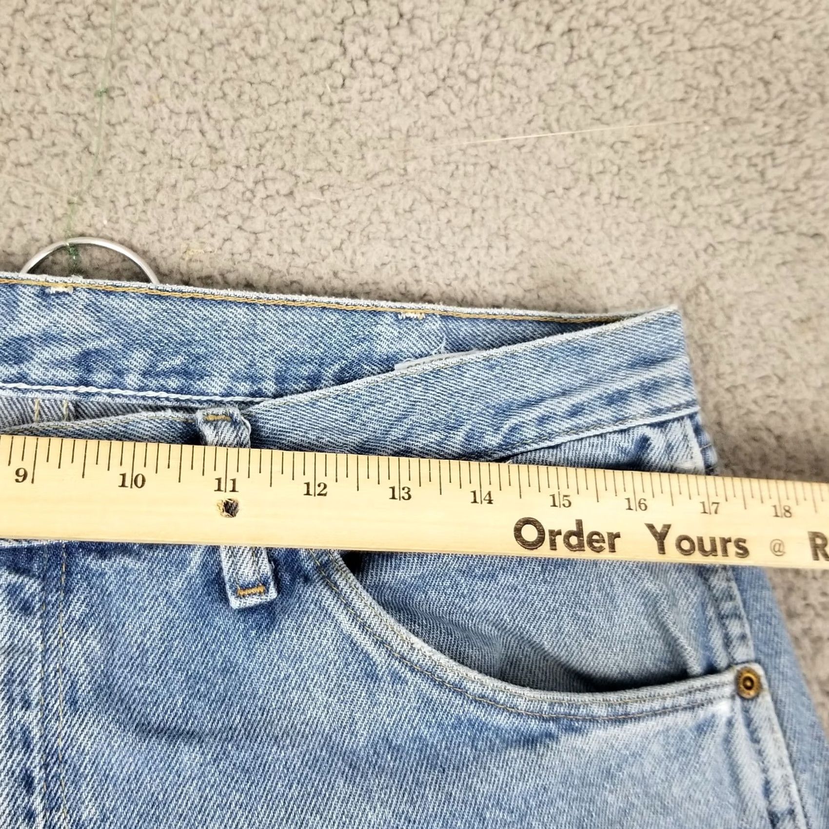 Wrangler Wrangler Jeans Men 34X29 96501SL Workwear Straight Relaxed Distressed Pockets Blue Denim Cotton Jeans Mens Size US 34 / EU 50 - 3 Thumbnail