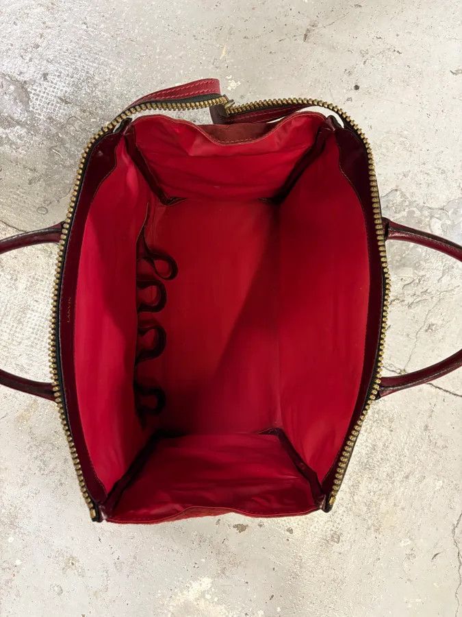 Lanvin Red Suede Vanity Archive Bag