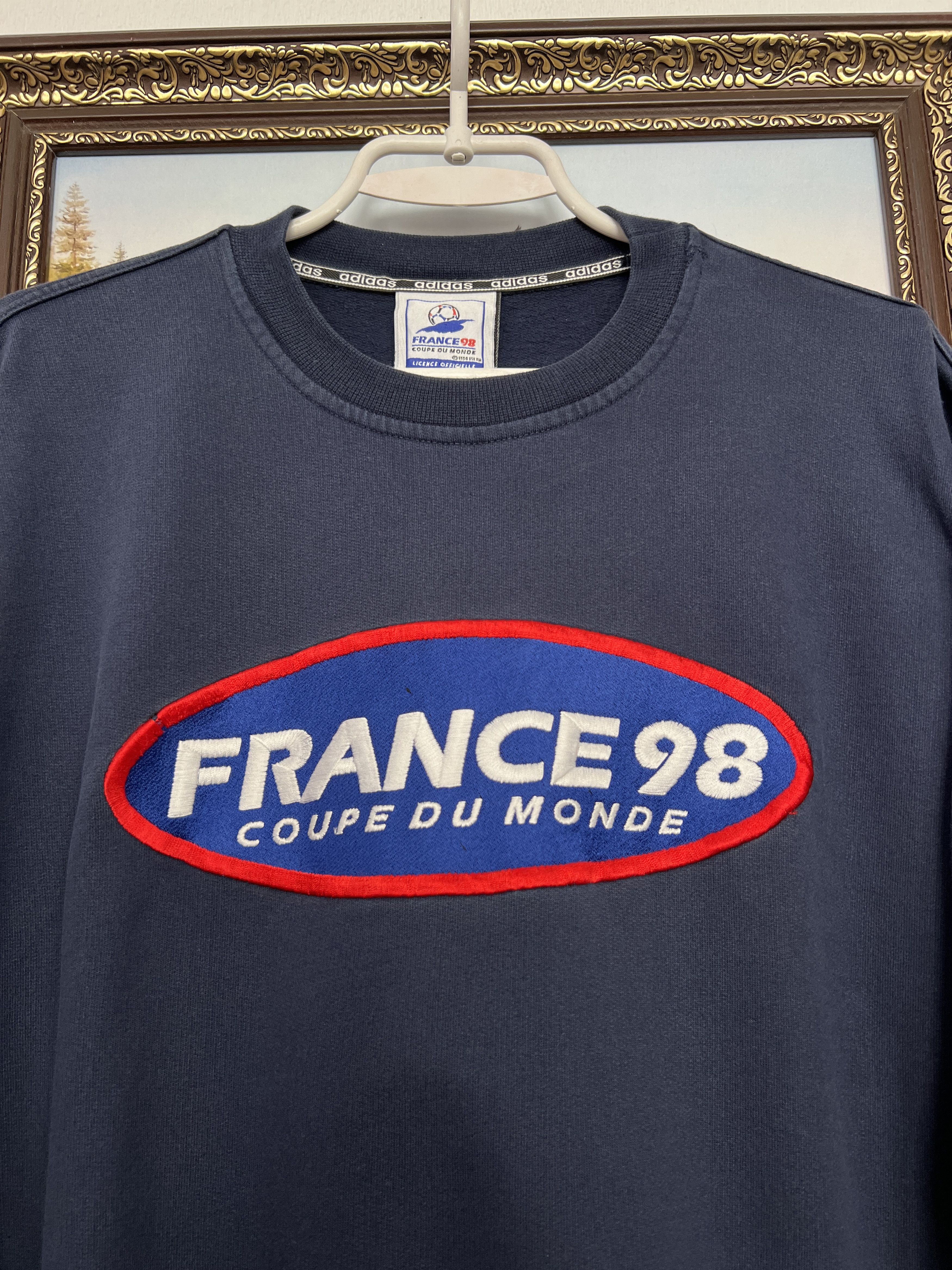 Adidas Vintage 90's Adidas France World Cup Sweatshirt Size US S / EU 44-46 / 1 - 5 Thumbnail