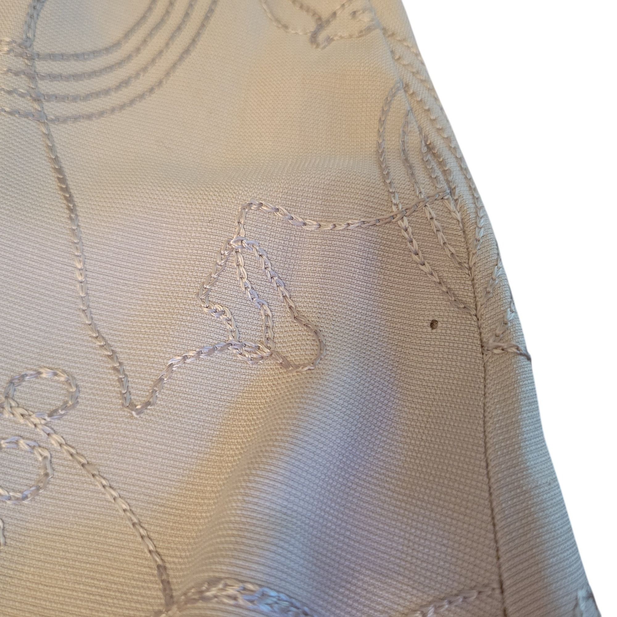 Chicos Chicos Design 3 Beige Embroidered Button Up Silk Blouse Size XL / US 12-14 / IT 48-50 - 5 Thumbnail