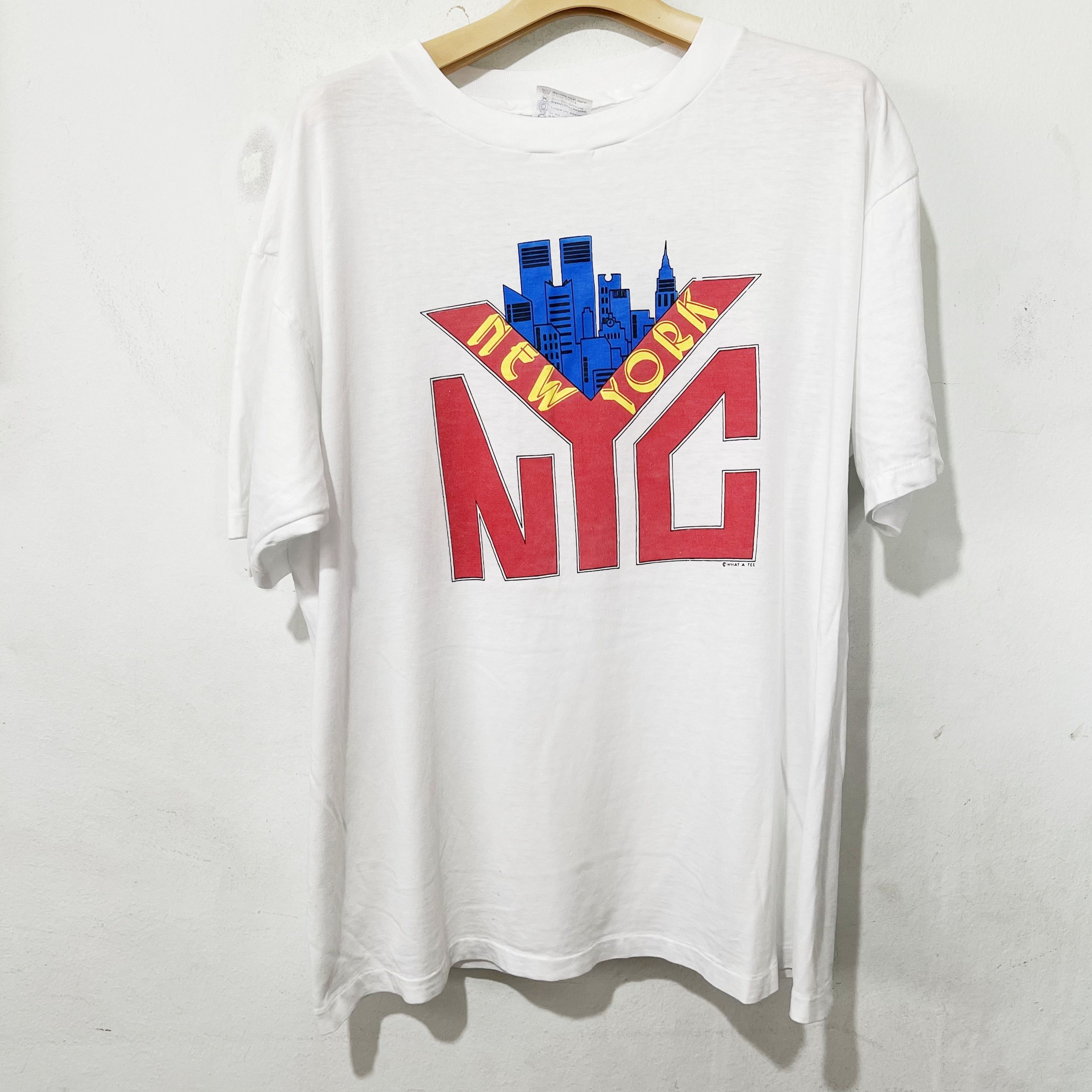 Vintage Vintage 90s New York City T-Shirt Size US L / EU 52-54 / 3 - 1 Thumbnail