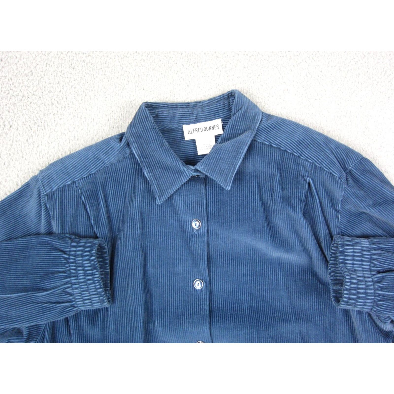 Vintage VINTAGE Alfred Dunner Jacket Womens 12 Blue Corduroy Cotton 80s 90s Trucker Jacket Women Blue Corduroy 80s 90s City Classic Mens Womens Boys Girls Size XL / US 12-14 / IT 48-50 - 2 Thumbnail
