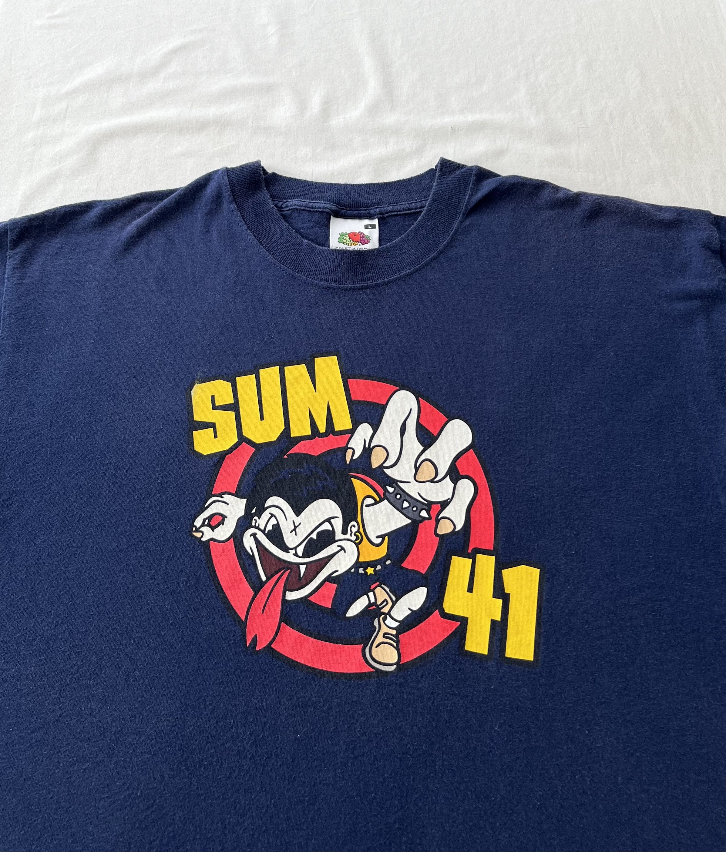 Band Tees Vintage 2000s Sum 41 Pop Punk Band Navy T-shirt Size US L / EU 52-54 / 3 - 4 Thumbnail