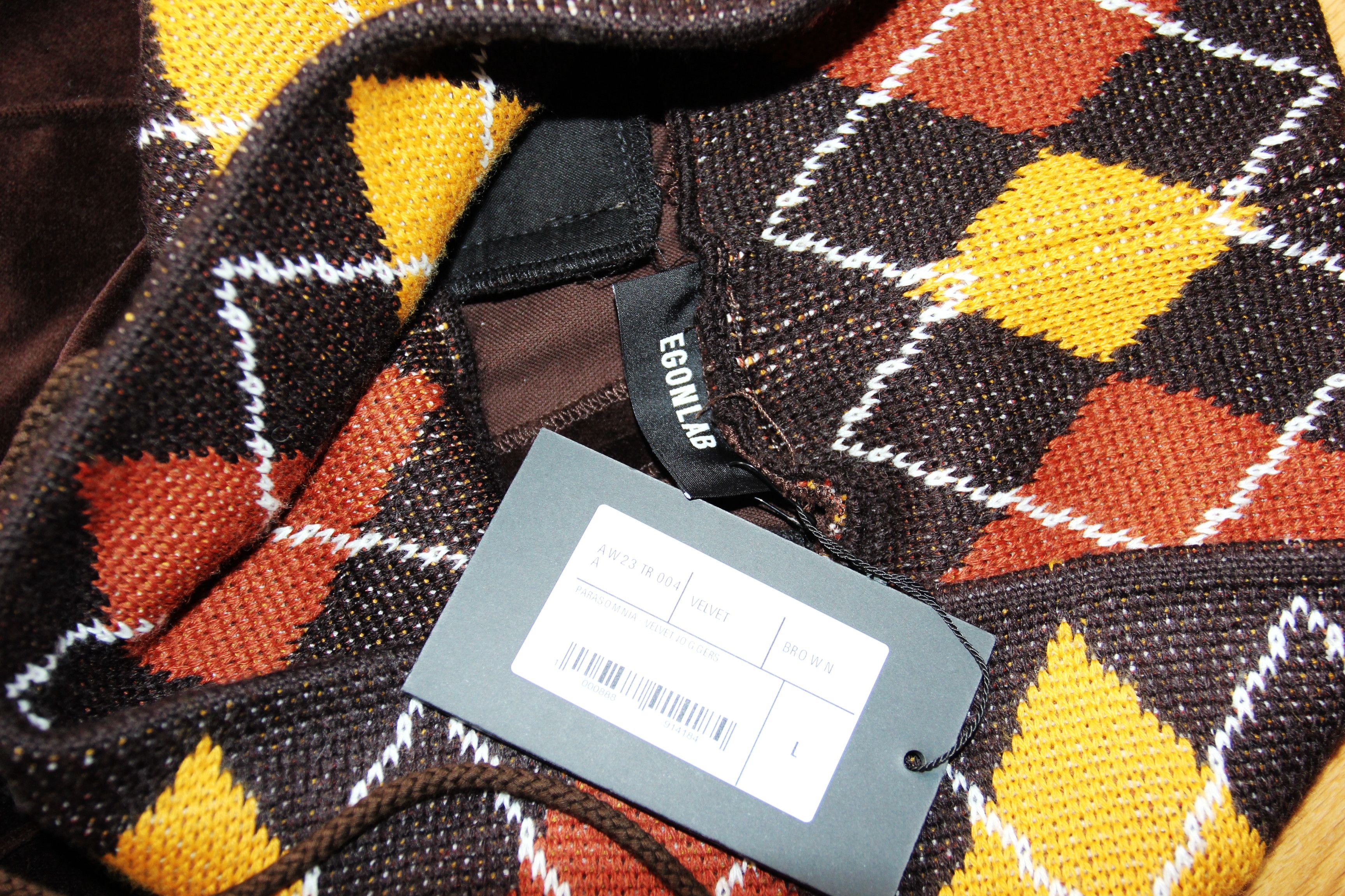 Egon Lab BNWT AW23 EGONLAB "PARASOMNIA" VELVET JOGGERS L Size US 34 / EU 50 - 9 Thumbnail