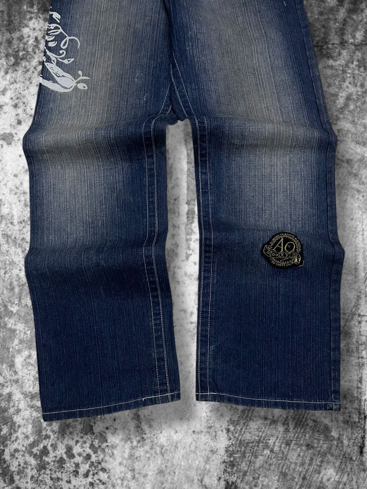 Japanese Brand Vintage Designer 90’s Akcdemiks Art Baggy Streewear Denim Size US 31 - 9 Thumbnail