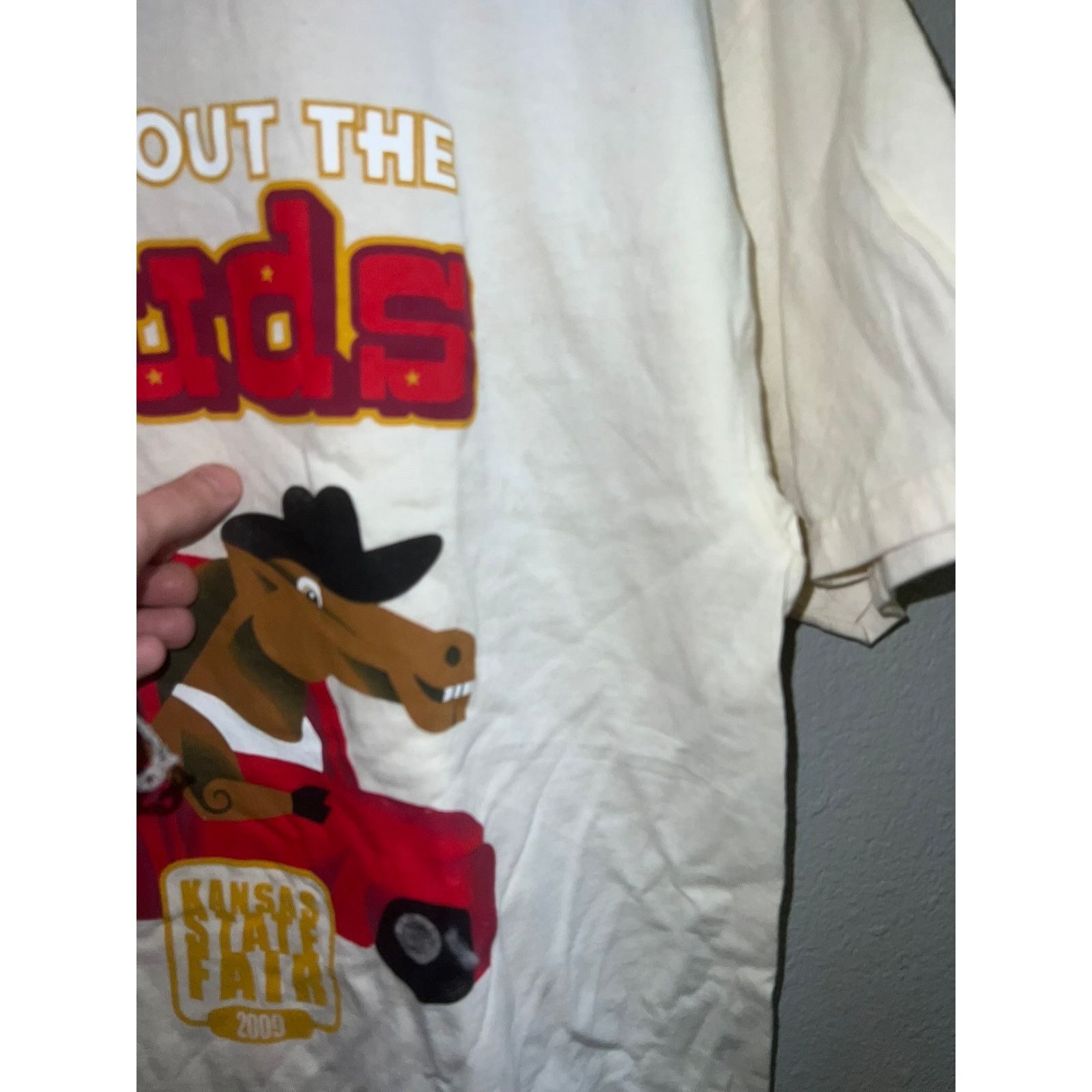 Gildan 2000's State Fair Shirt Kansas Check Out The Studs Horse Tee Size US L / EU 52-54 / 3 - 2 Thumbnail