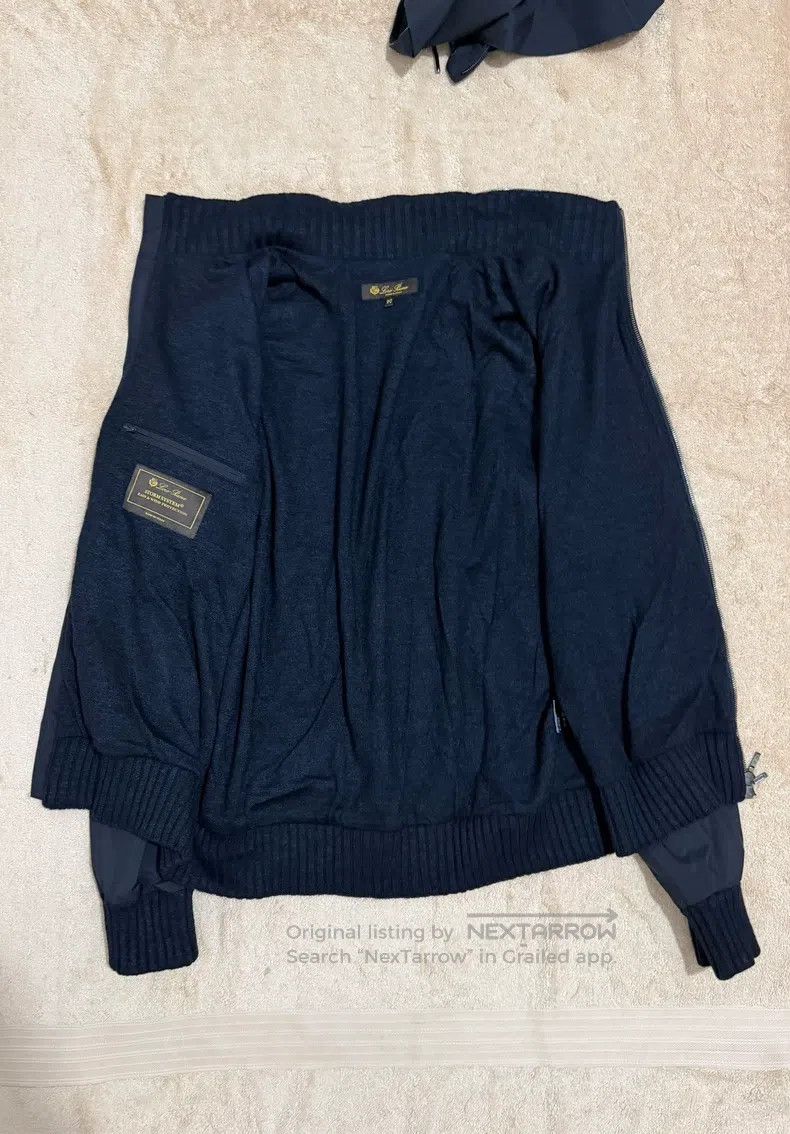 Loro Piana Loro Piana Bomber Jacket, Outer Shell Black Technical Fabr Size US M / EU 48-50 / 2 - 8 Thumbnail