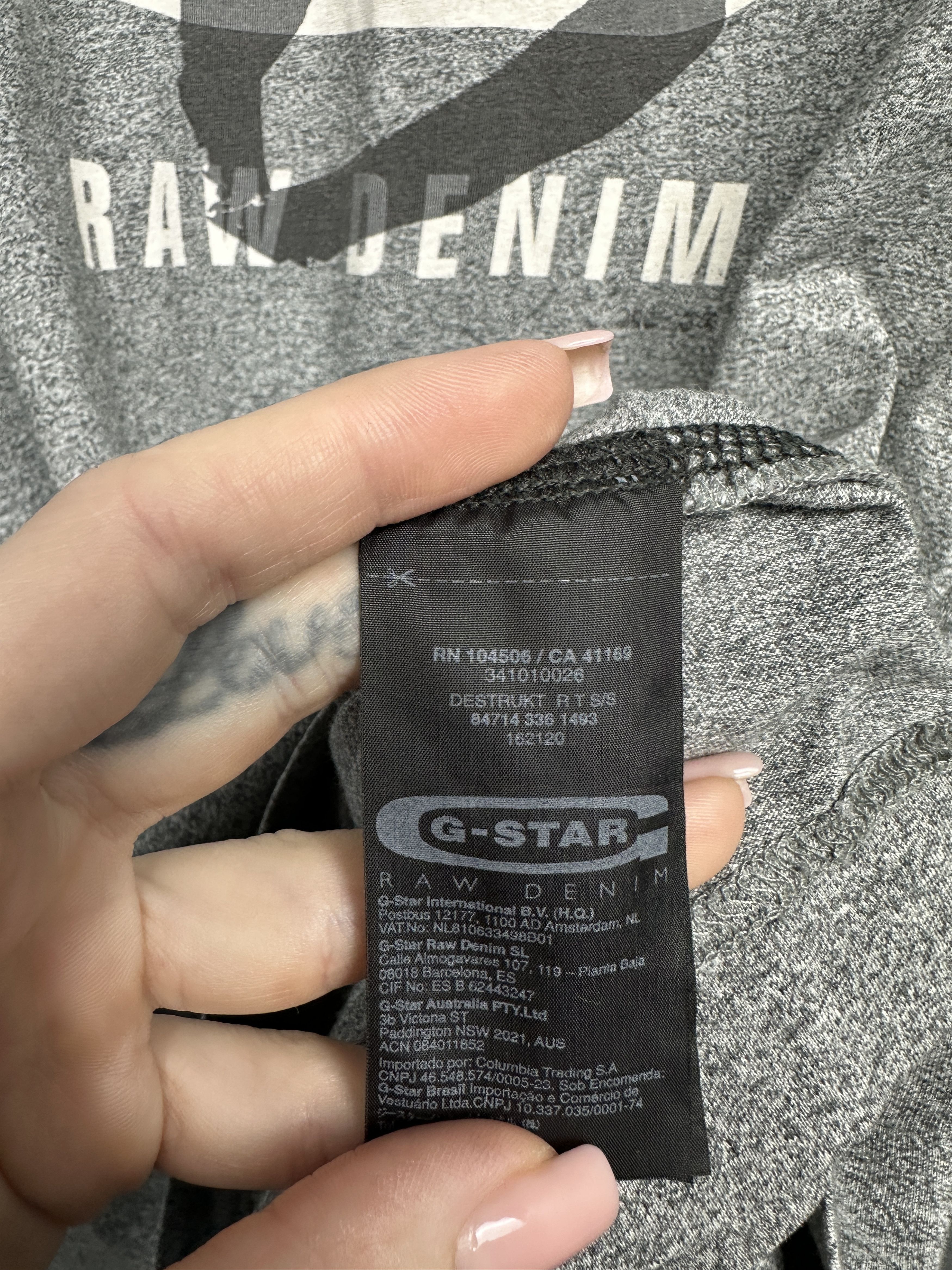 G-Star G Star Raw Mens Destrukt Crew Neck T-Shirt Size US XXL / EU 58 / 5 - 7 Thumbnail