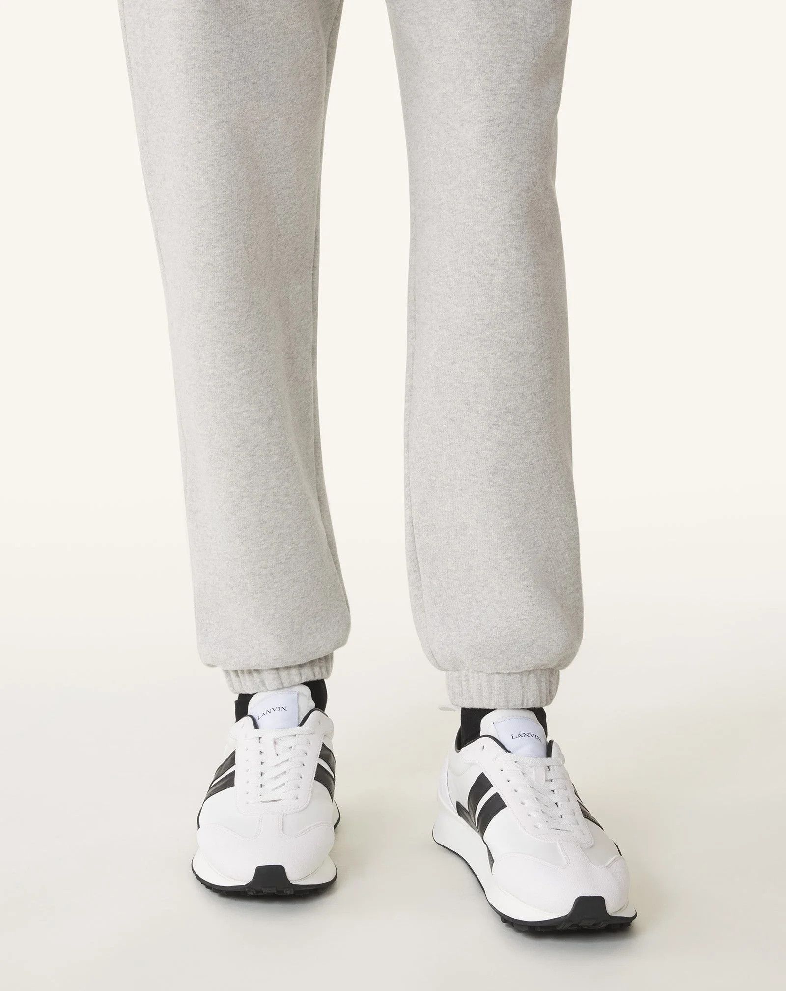 Lanvin os11x0526 Bumpr Nylon and Suede Sneakers in White/Black Size US 9 / IT 39 - 7 Thumbnail