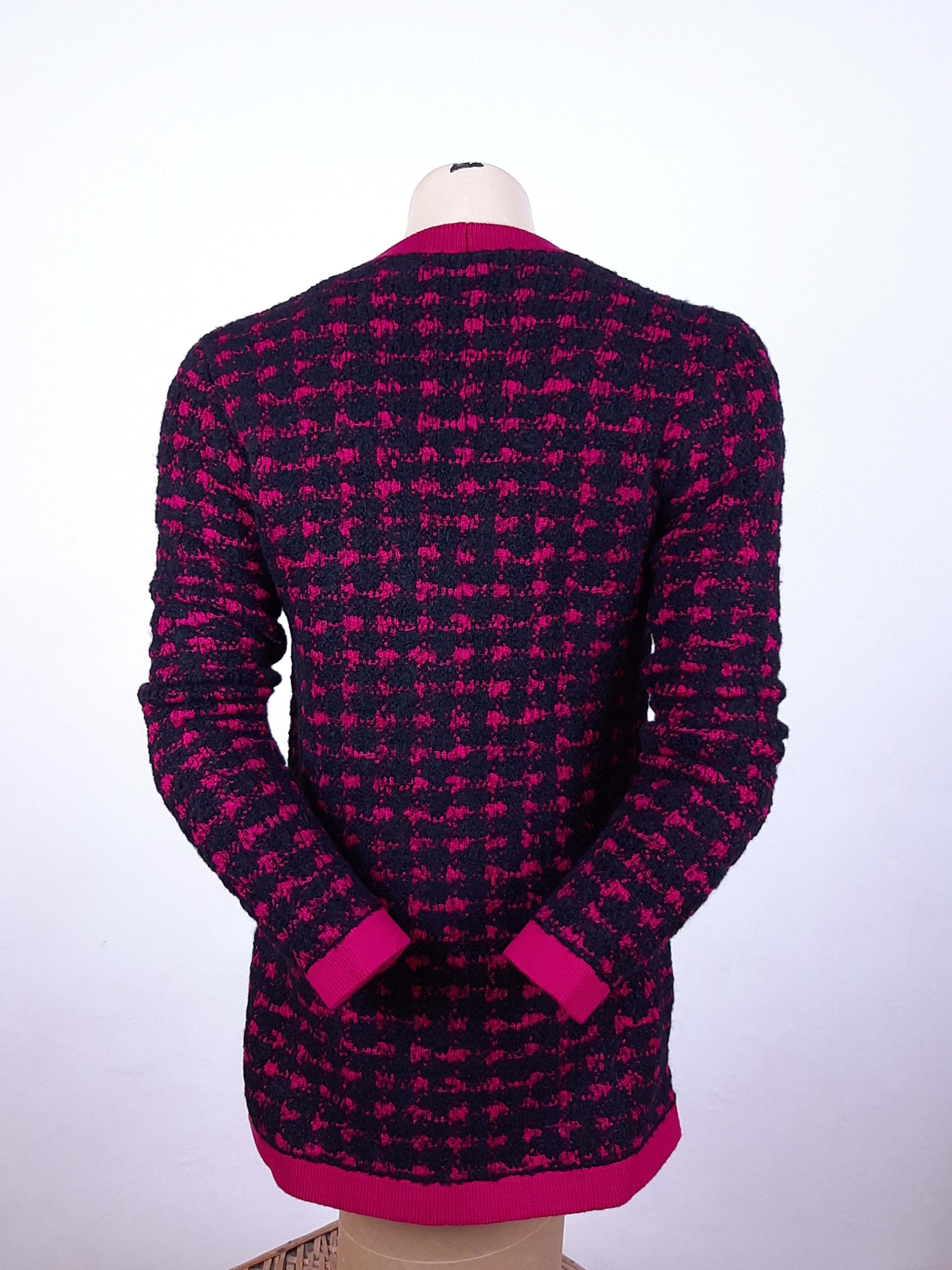 Saint Laurent Paris Saint Laurent Cardigan Purple Women's Size M Jacquard Size M / US 6-8 / IT 42-44 - 5 Thumbnail