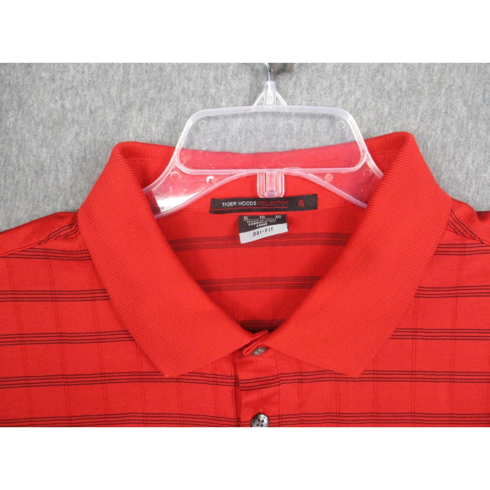 Nike Nike Tiger Woods Polo Shirt Mens XL Red Dri-FIT Stripe Golf 389585-611 Size US XL / EU 56 / 4 - 3 Thumbnail