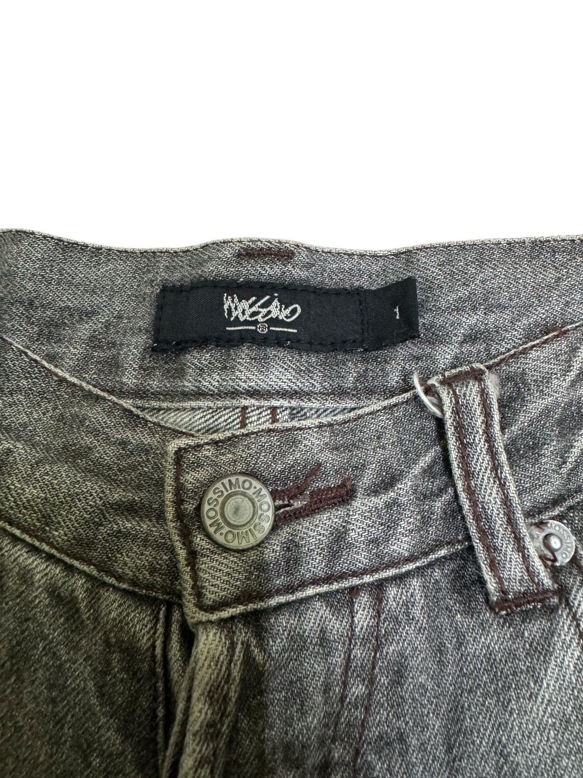 Japanese Brand Flare Mossimo Grey Distressed Pant Y2K Workwear Grunge Style Size US 30 / EU 46 - 9 Thumbnail