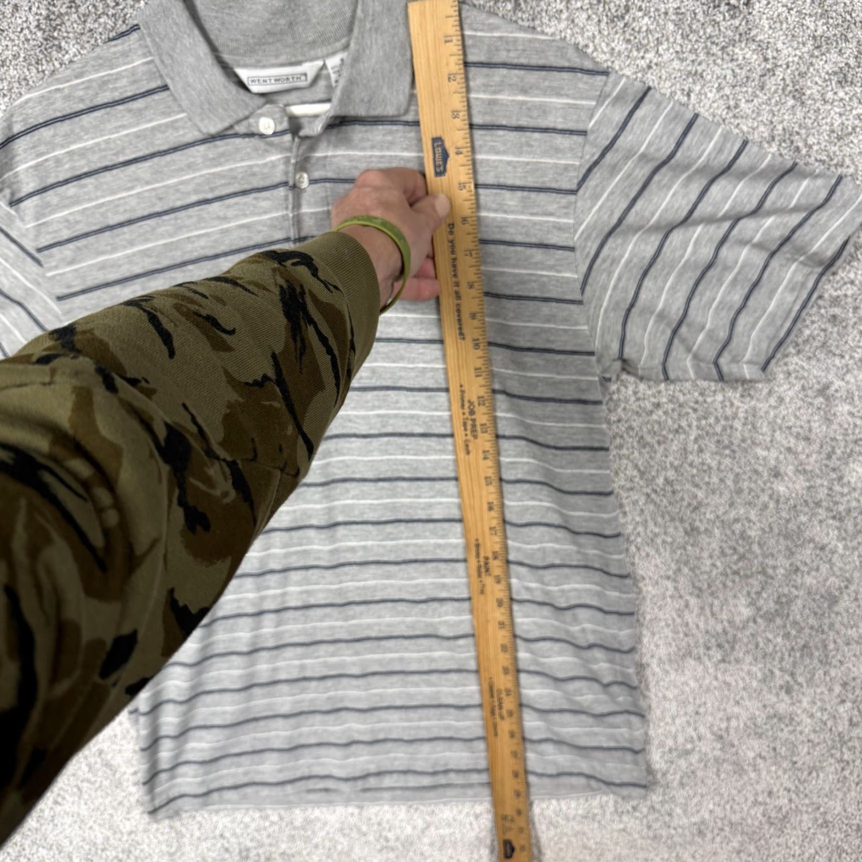 Vintage VINTAGE Wentworth Polo Shirt Mens S Gray Striped Short Sleeve Golf Summer Size US S / EU 44-46 / 1 - 2 Thumbnail