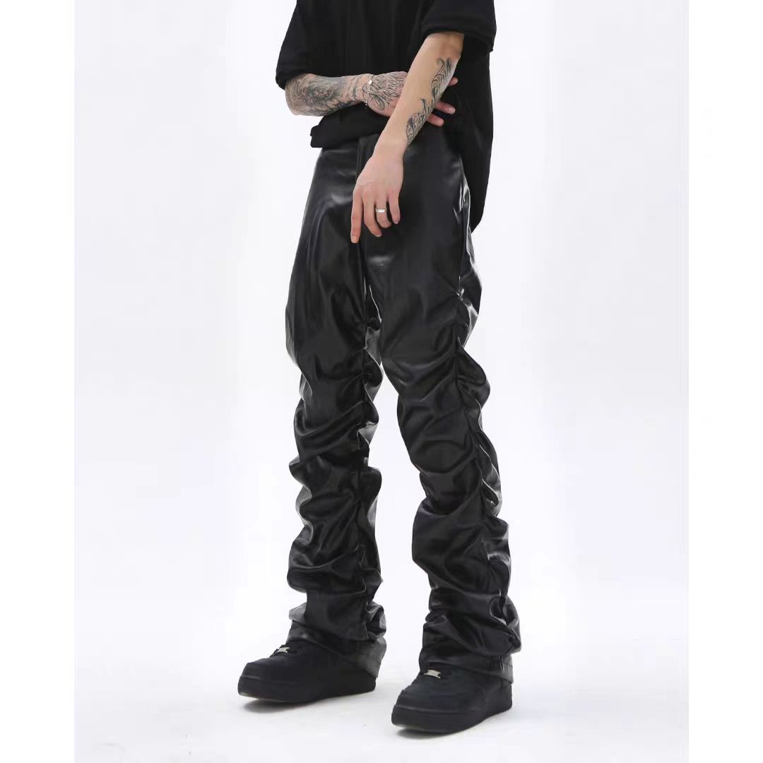 Jean Black patent leather slim-fit pants Size US 30 / EU 46 - 1 Thumbnail