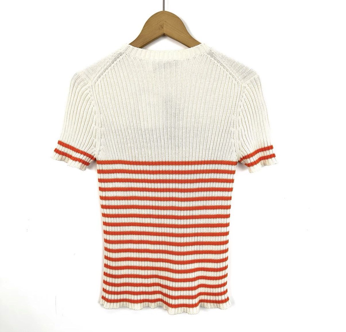 Dior Dior/Lucky Star Logo Striped Knit Short Sleeve K12 Size XS / US 0-2 / IT 36-38 - 2 Thumbnail