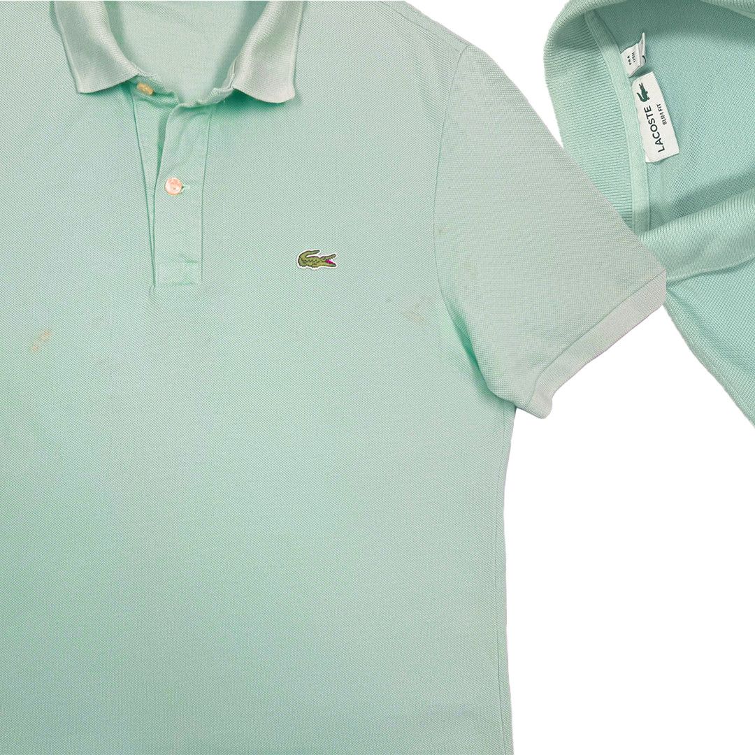 Lacoste Lacoste - Cyan Polo Shirt - Cyan - M (Slim Fit) Size US M / EU 48-50 / 2 - 3 Thumbnail