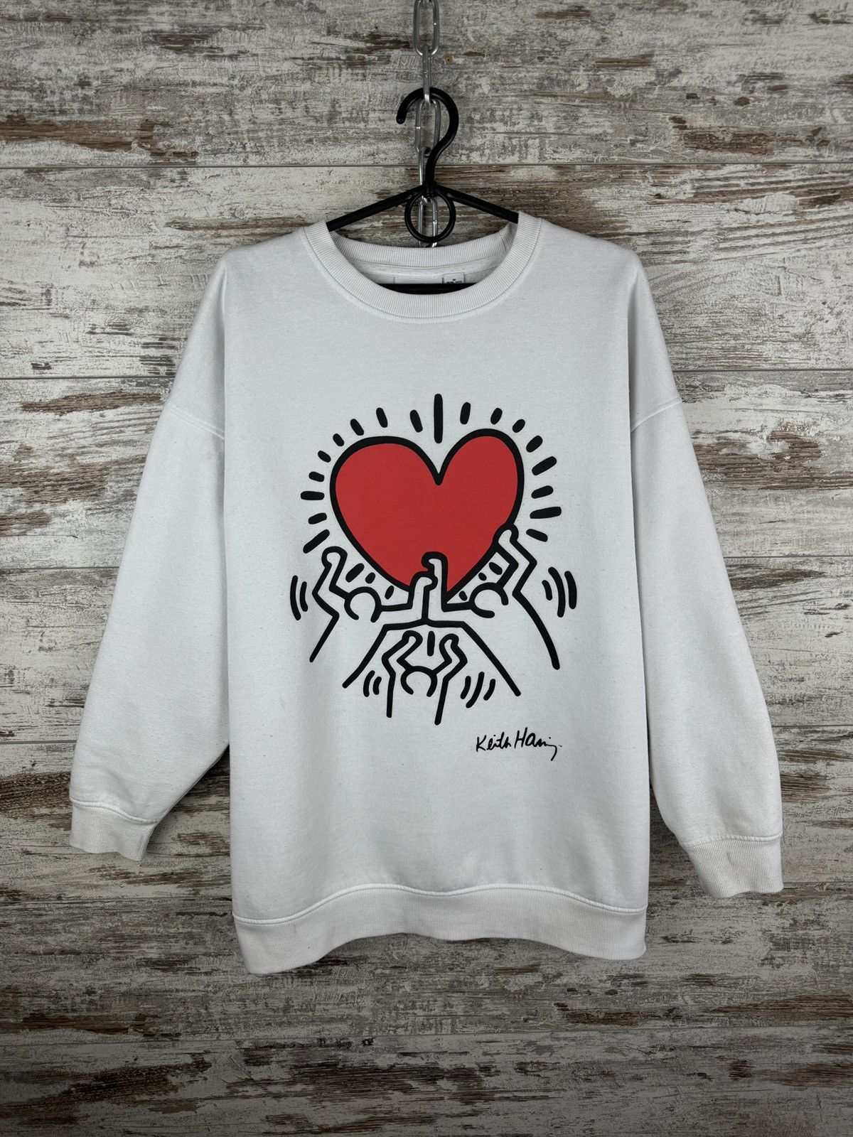 Japanese Brand × Keith Haring Vintage Keith Haring Sweatshirt big logo streetwear y2k Size US M / EU 48-50 / 2 - 2 Thumbnail