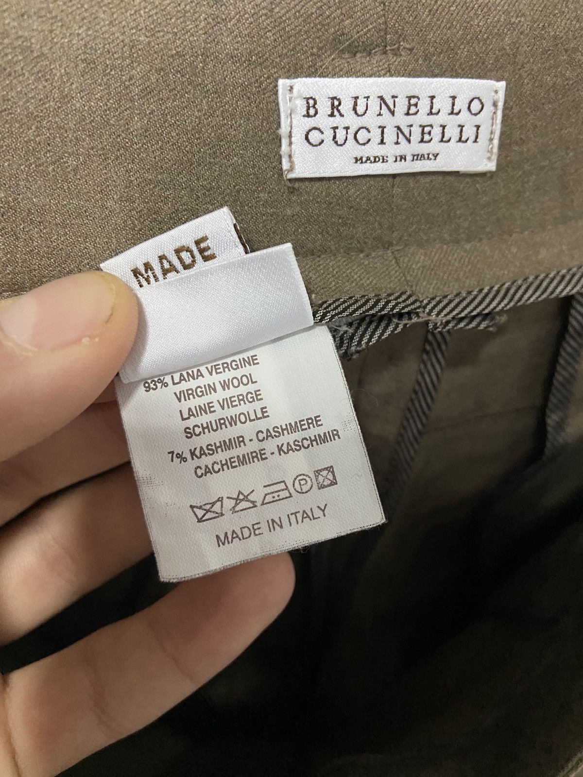 Brunello Cucinelli × Vintage Brunello cucinelli Vintage wool pants women's Size 32" / US 10 / IT 46 - 8 Thumbnail
