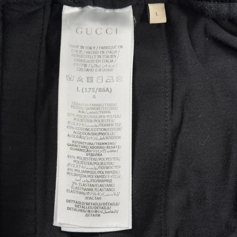 Gucci Gucci Size L Black slogan sweatpants 2503-Nextarrow Size US 38 / EU 54 - 4 Thumbnail