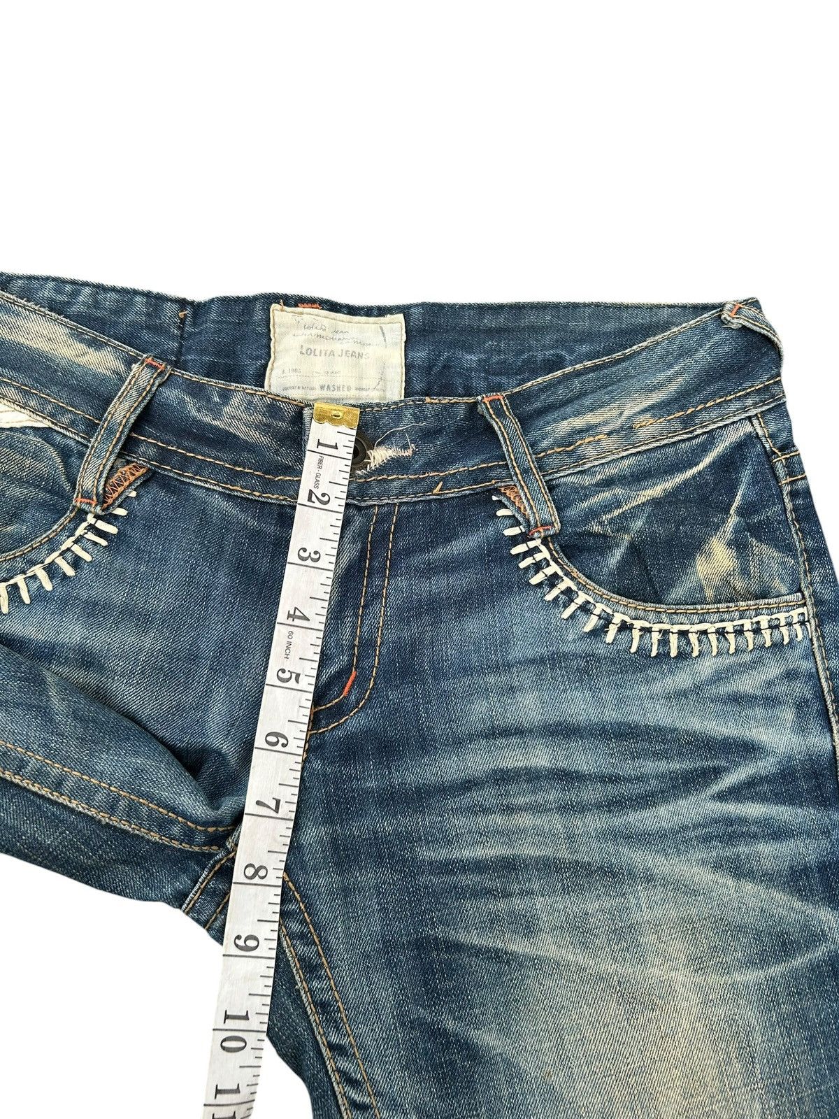 Kapital Flare Yoshitomo Nara Lolita Vintage Distressed Denim Jeans Size US 33 - 16 Thumbnail