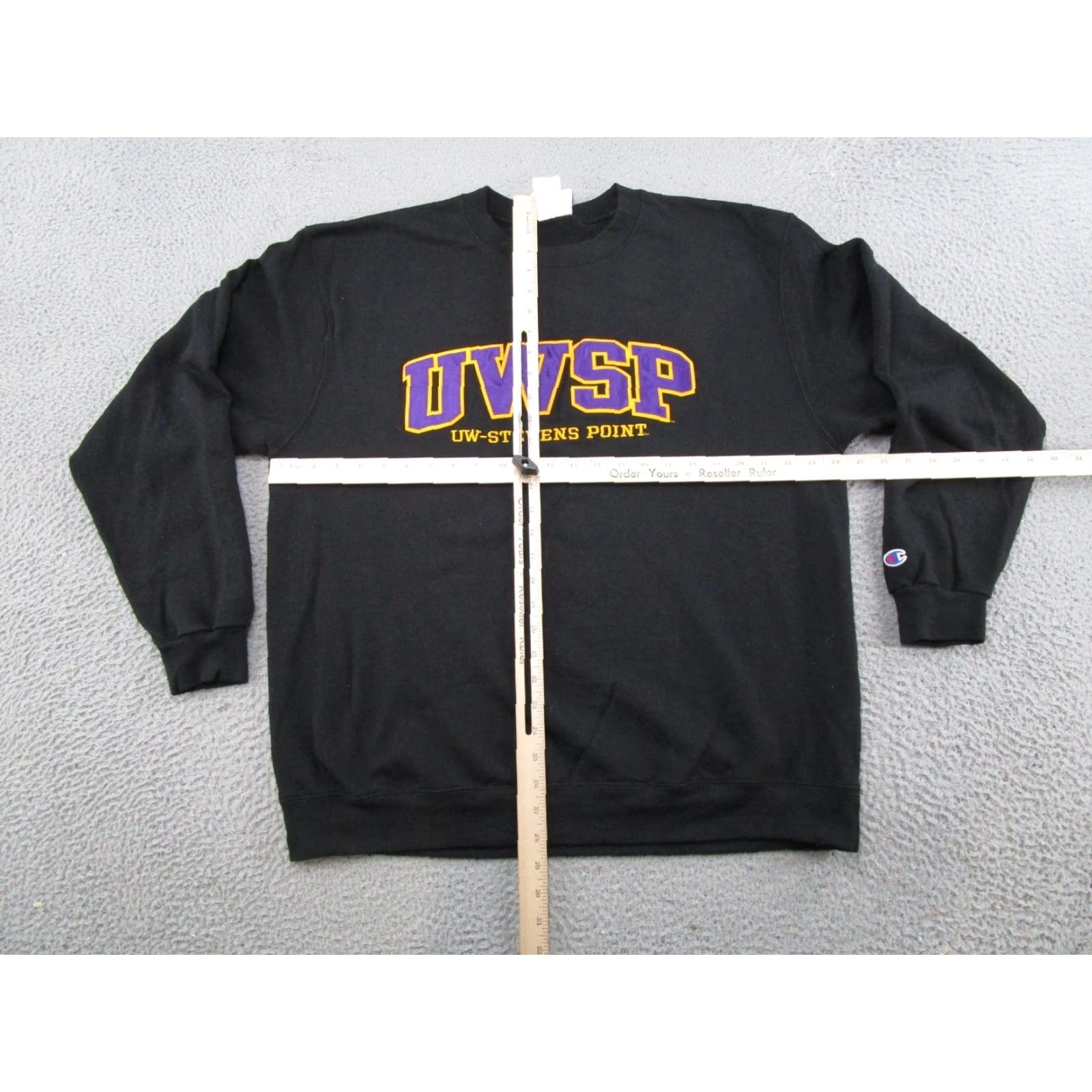 Champion VINTAGE University of Stevens Point UWSP Champion Eco Pullover Sweatshirt Mens XL Size Black Cotton Size US XL / EU 56 / 4 - 5 Thumbnail