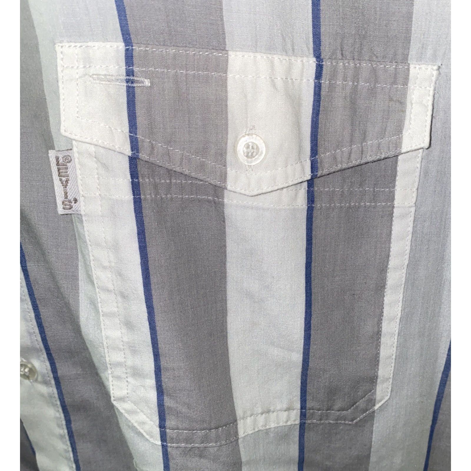 Levi's Levi’s Silver Label Mens Striped Short Sleeve Button Front Shirt XL Multicolor Button-Up Casual Shirts Men Regular Size XL Size US XL / EU 56 / 4 - 4 Thumbnail