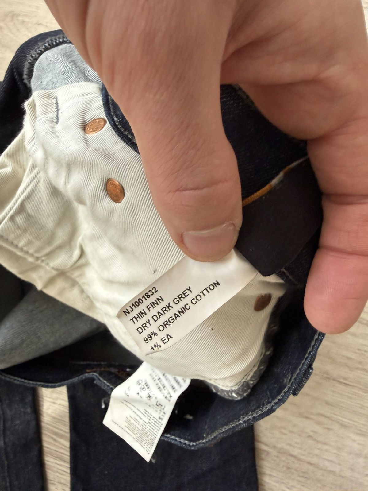 Nudie Jeans Nudie Jeans Thin Finn Dry Dark Grey Denim 32x32 Size US 32 / EU 48 - 24 Thumbnail