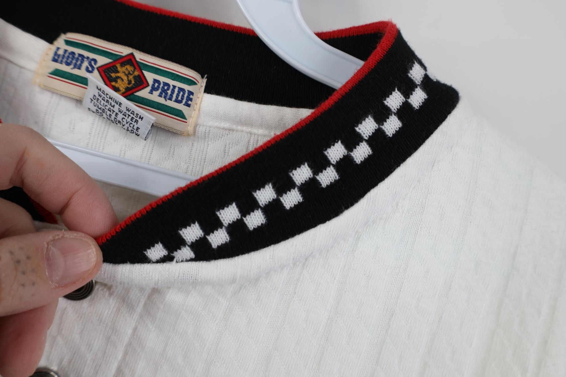 Vintage Vintage 90s Streetwear Cotton Ribbed Knit Henley T-Shirt USA Size US L / EU 52-54 / 3 - 5 Thumbnail