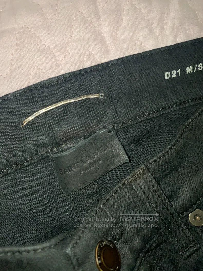 Saint Laurent Paris Saint Laurent Paris Ghost claw wash straight denim jeans i Size US 30 / EU 46 - 4 Thumbnail
