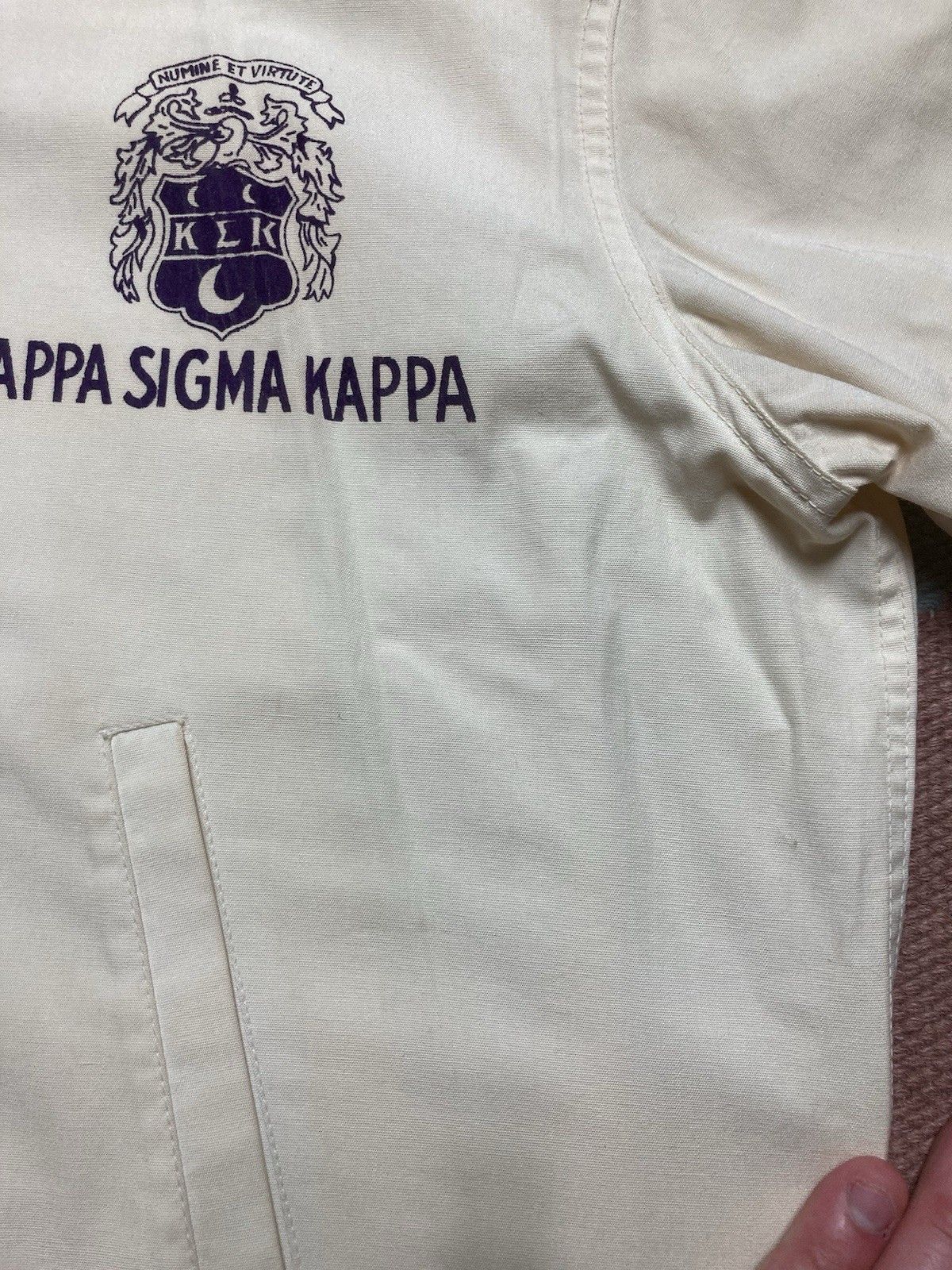Vintage 1950s cotton bomber jacket kappa sigma fraternity champion L Size US L / EU 52-54 / 3 - 6 Thumbnail