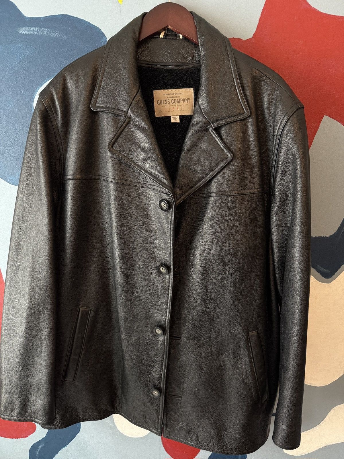 Guess Guess Leather Jacket Size US XL / EU 56 / 4 - 1 Thumbnail